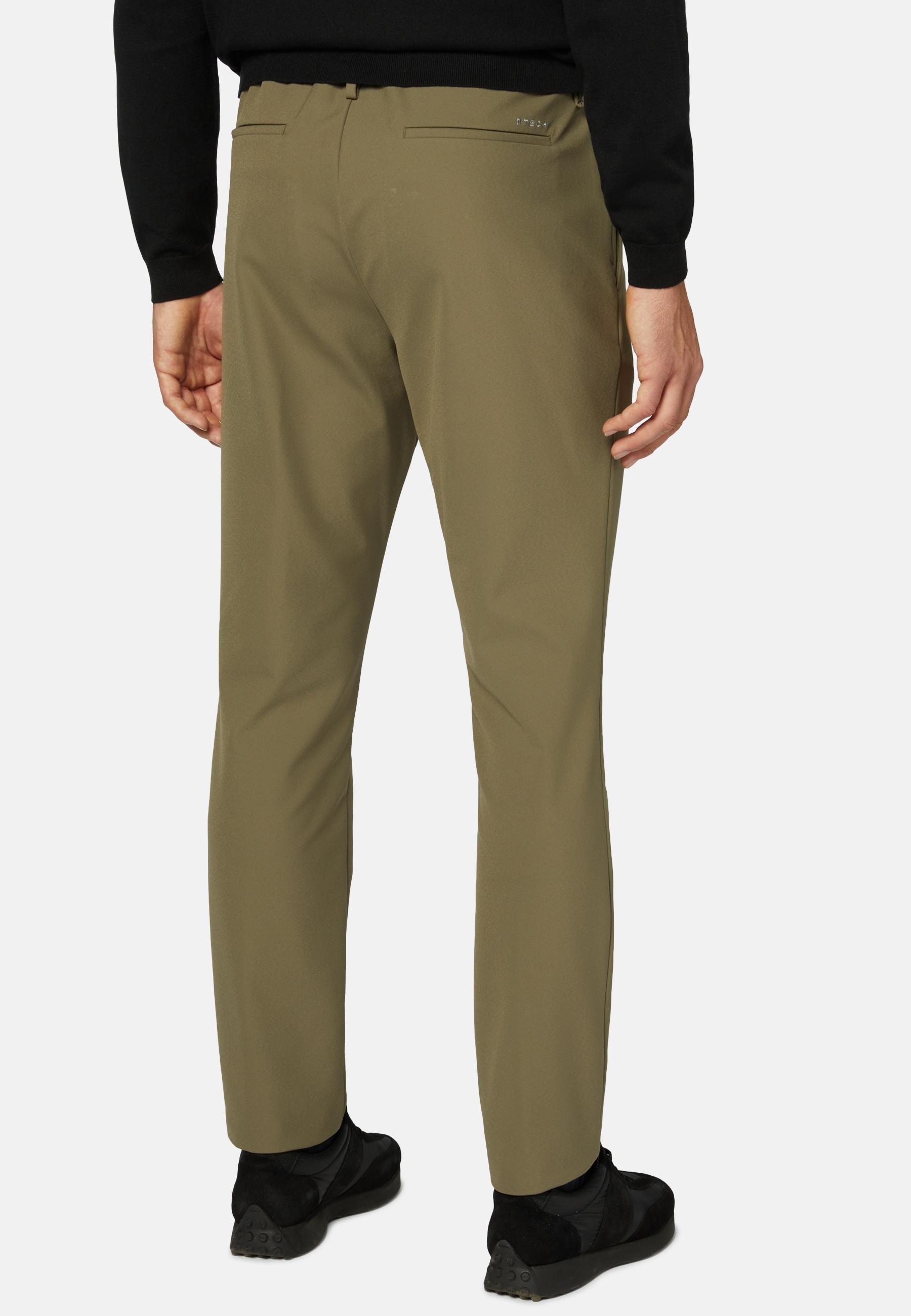 B Tech Stretch Nylon Trousers Green, Military Green, large image number 4