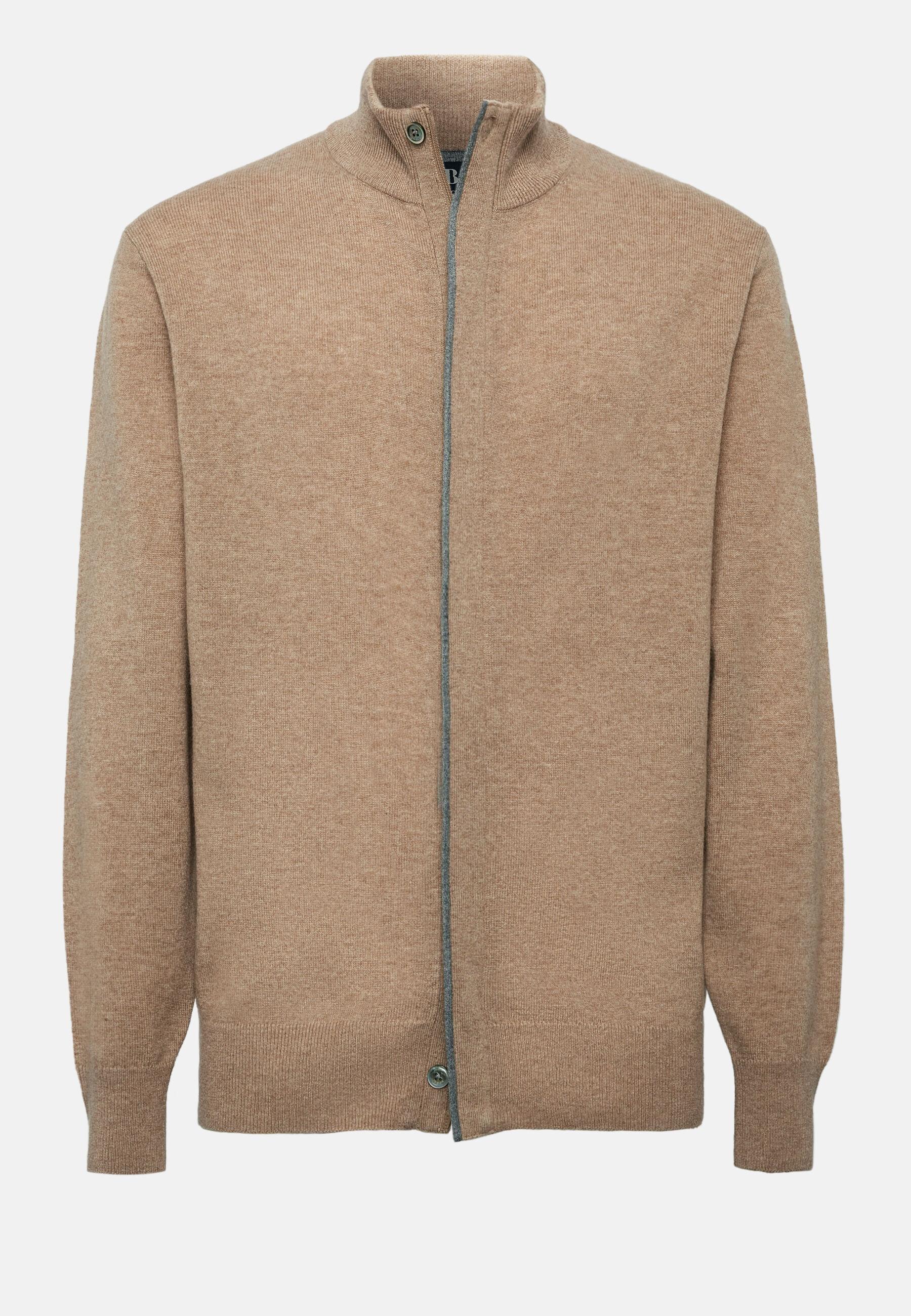 Brown Full-Zip Jumper And Cashmere, , large image number 7