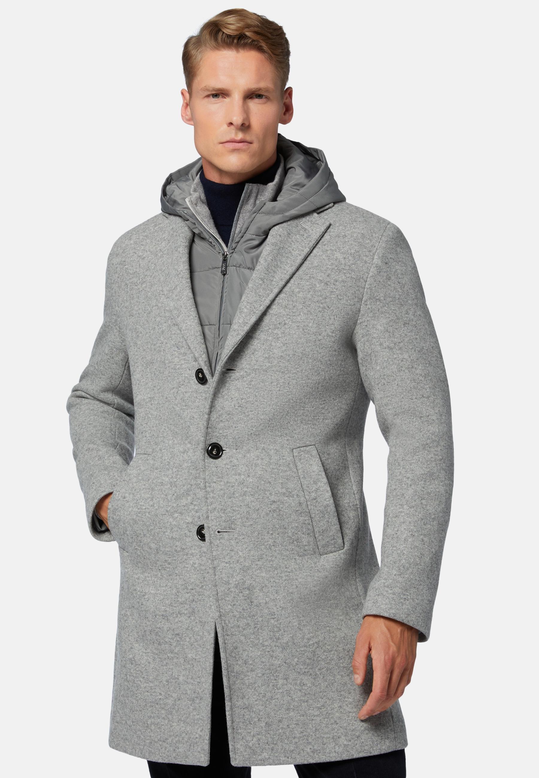 Wool Jersey Coat With Gilet Grey, , large image number 0