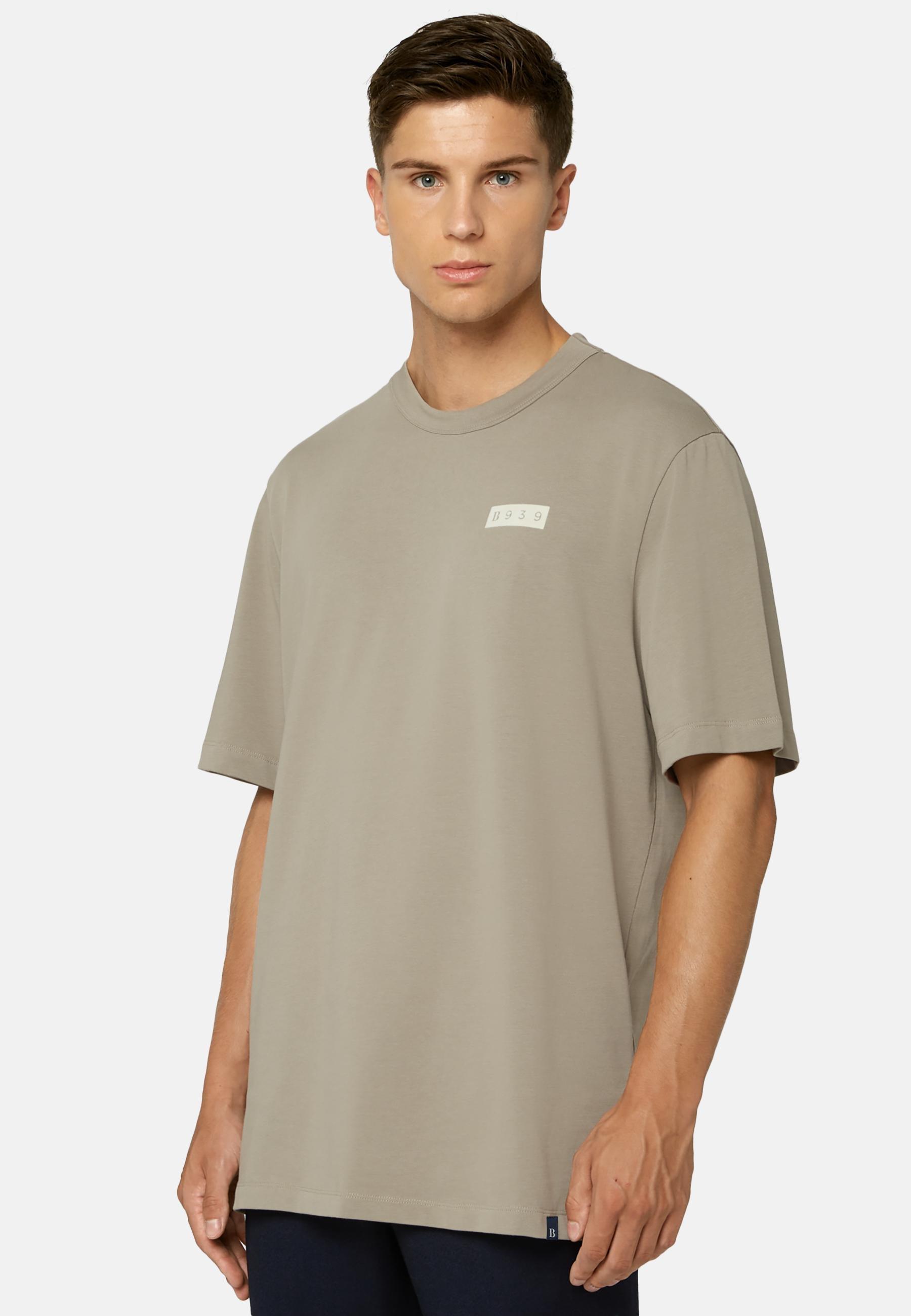 T-Shirt B939 In Cotton Brown, Taupe, large image number 0