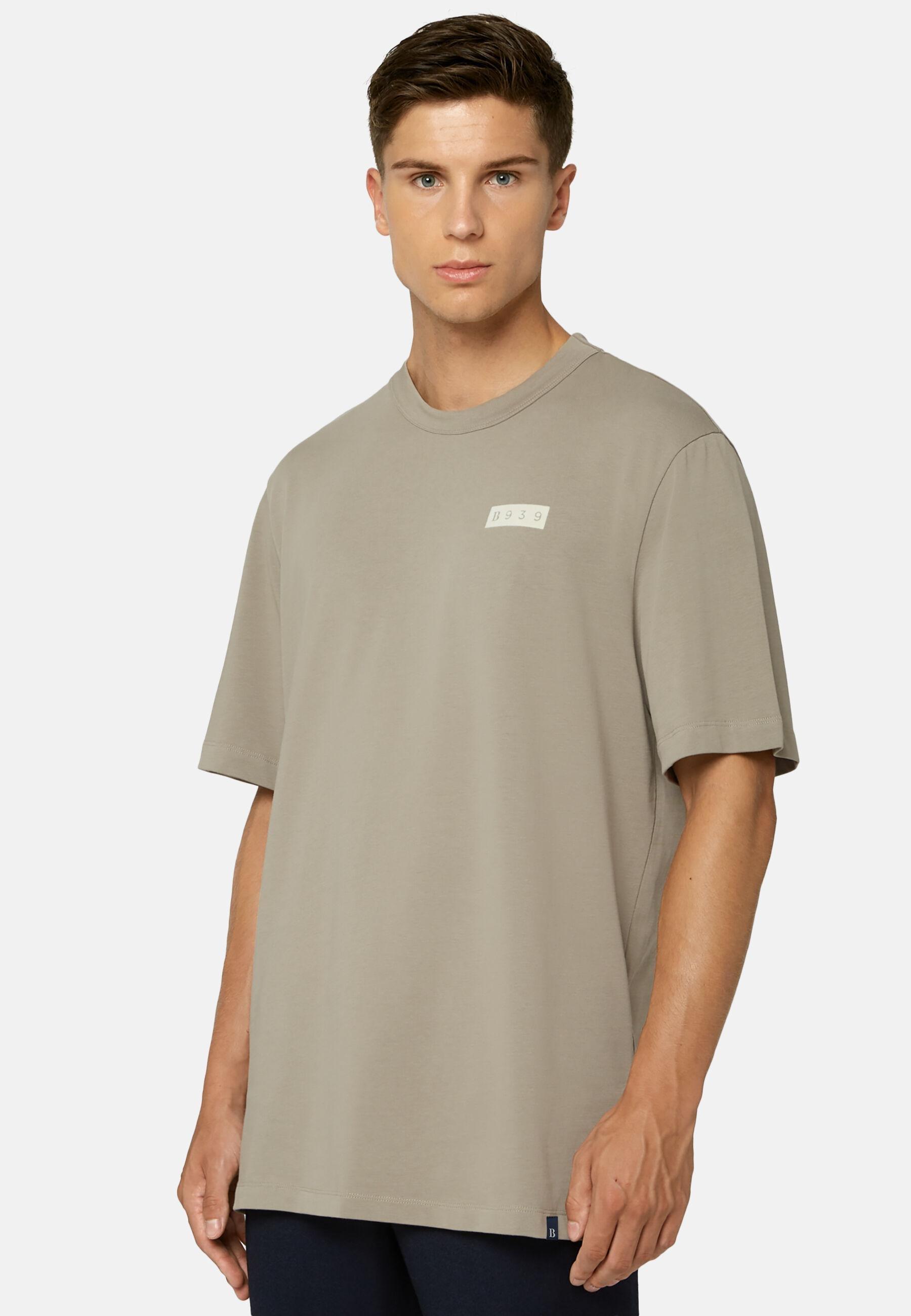 T-Shirt B939 In Cotton Brown, Taupe, large image number 1