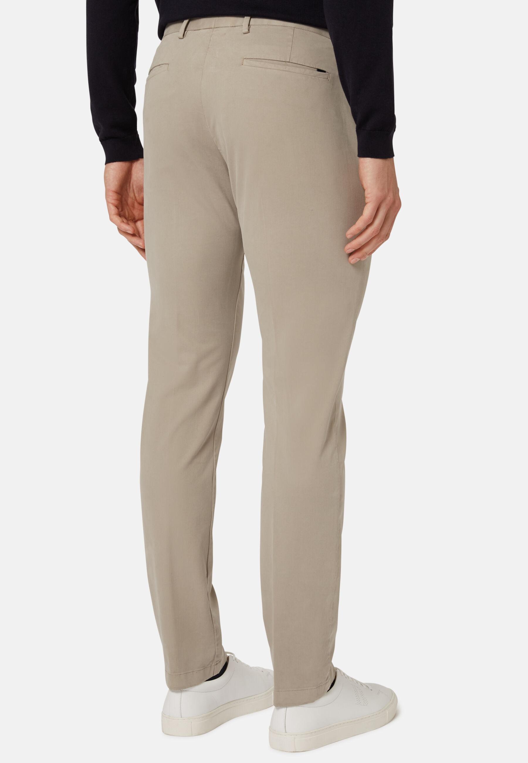 Stretch Cotton Trousers Beige, Beige, large image number 5