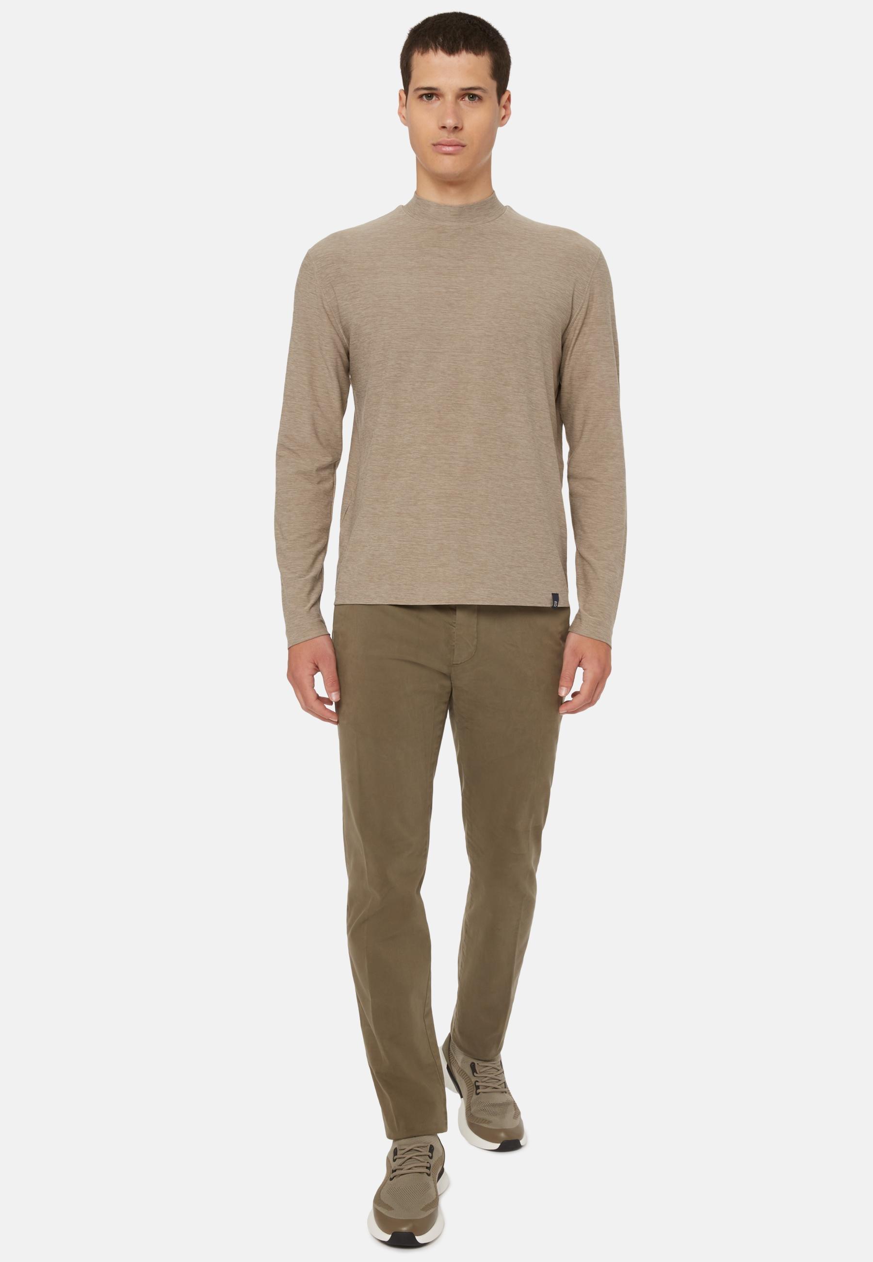Stretch Cotton Trousers Green, , large image number 1