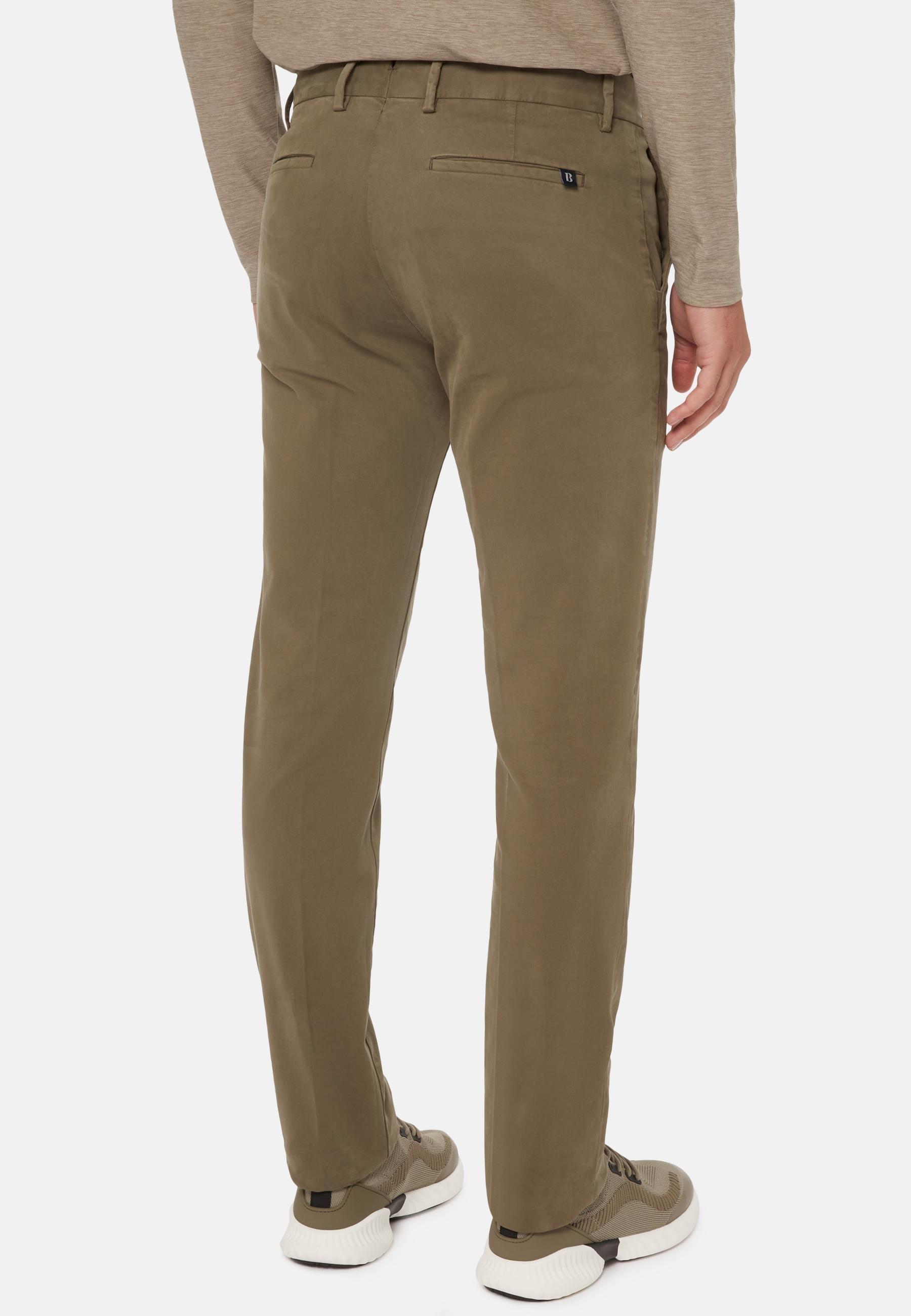 Stretch Cotton Trousers Green, , large image number 2