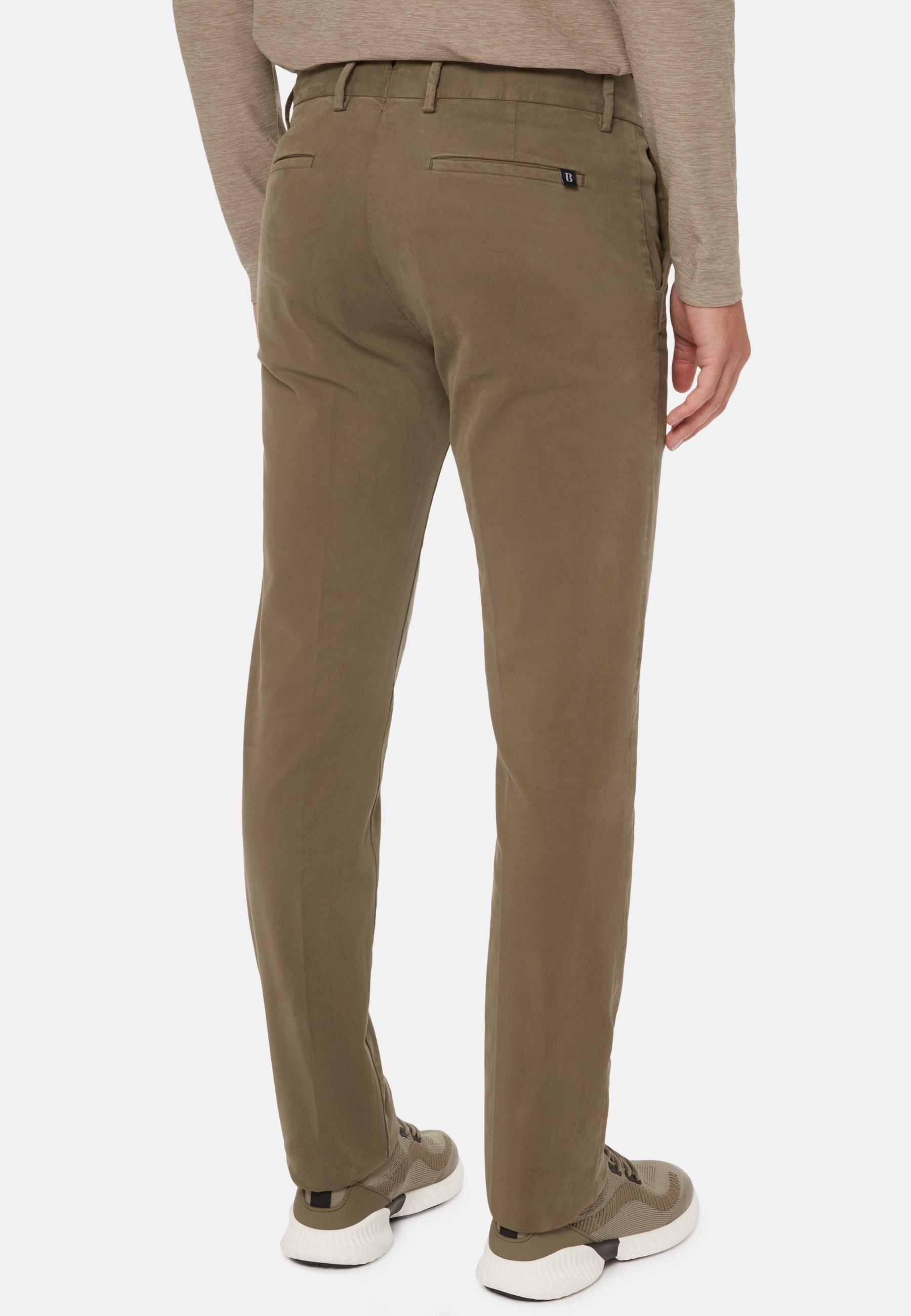 Boggi Milano - Green Stretch Cotton Trousers