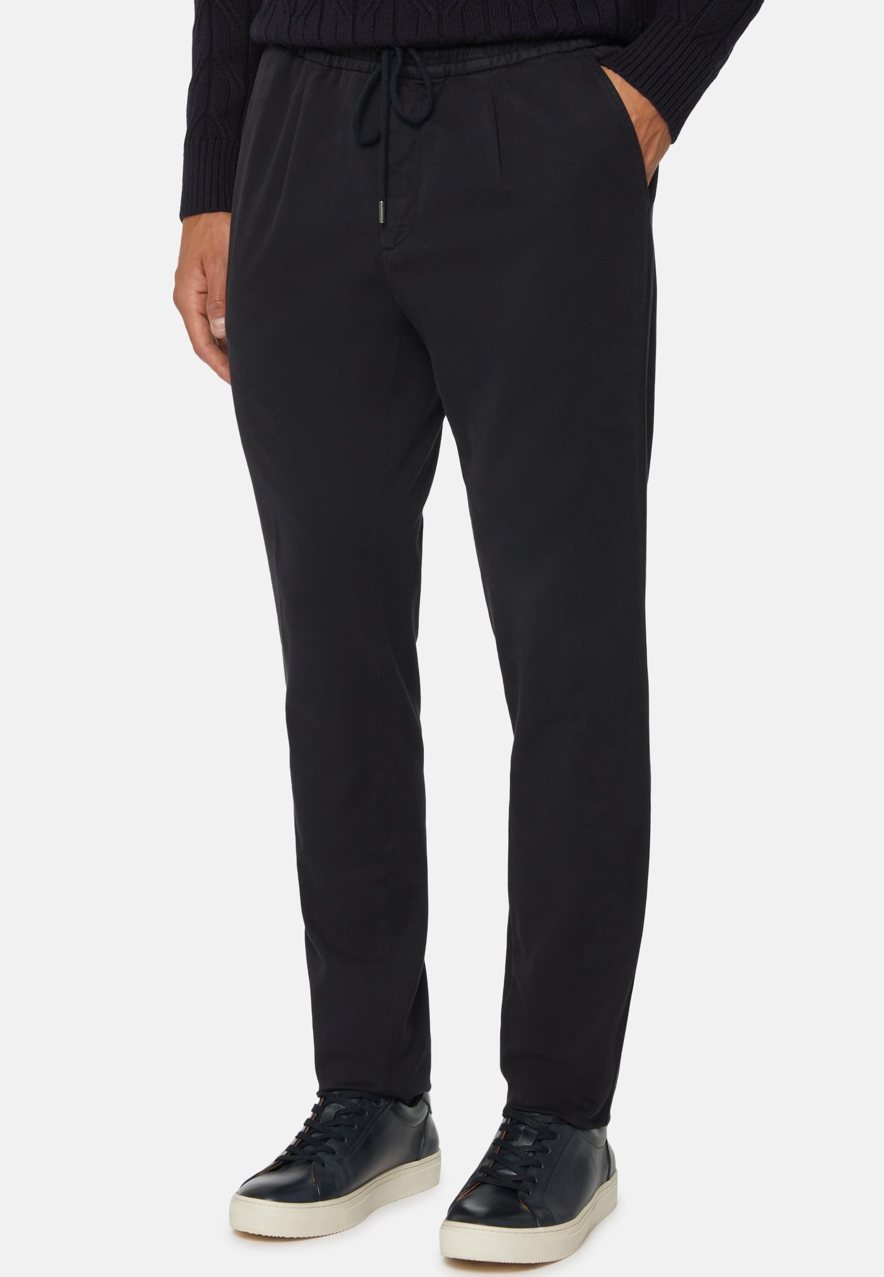 Garment-Dyed Trousers Blue, Navy blue, medium