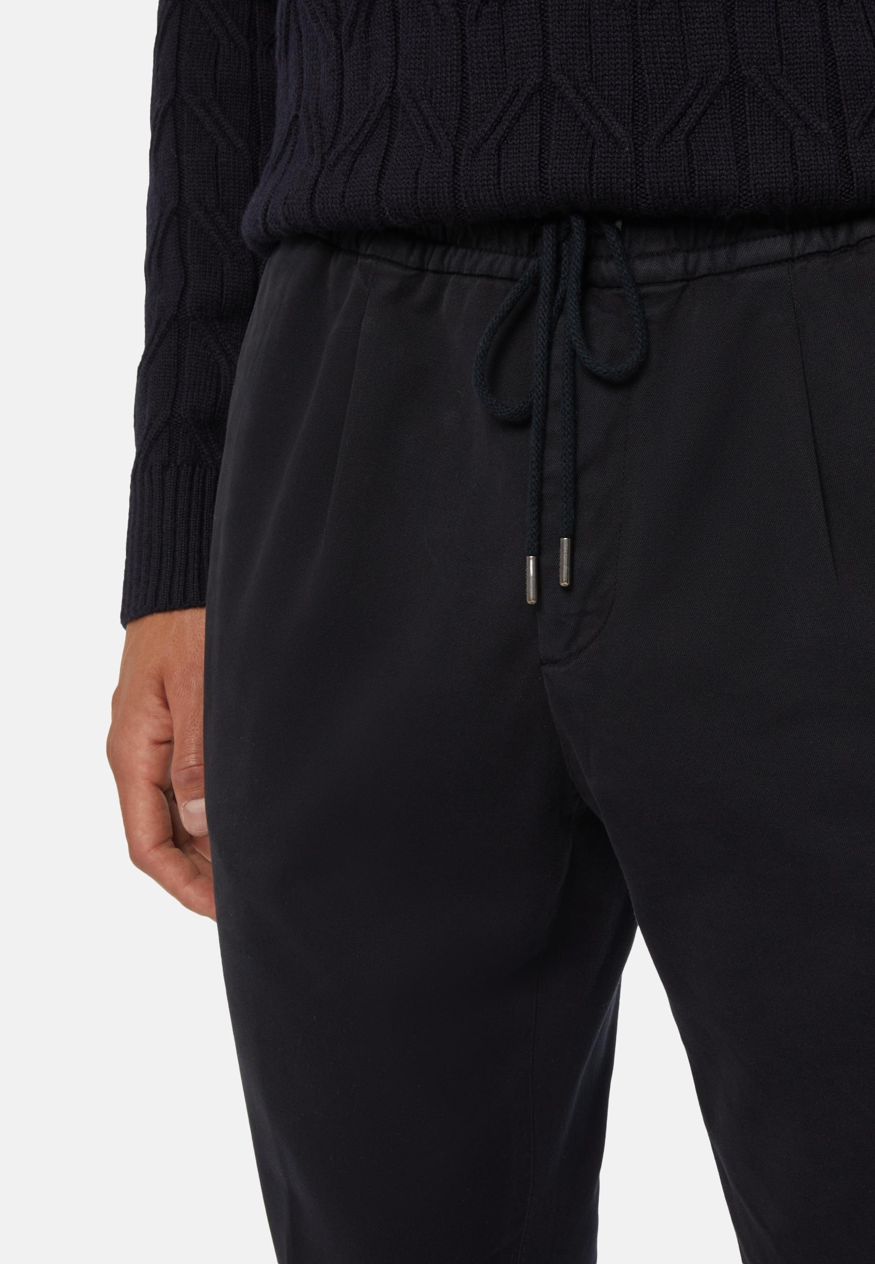 Garment-Dyed Trousers, Navy Blue, Navy blue, large image number 6
