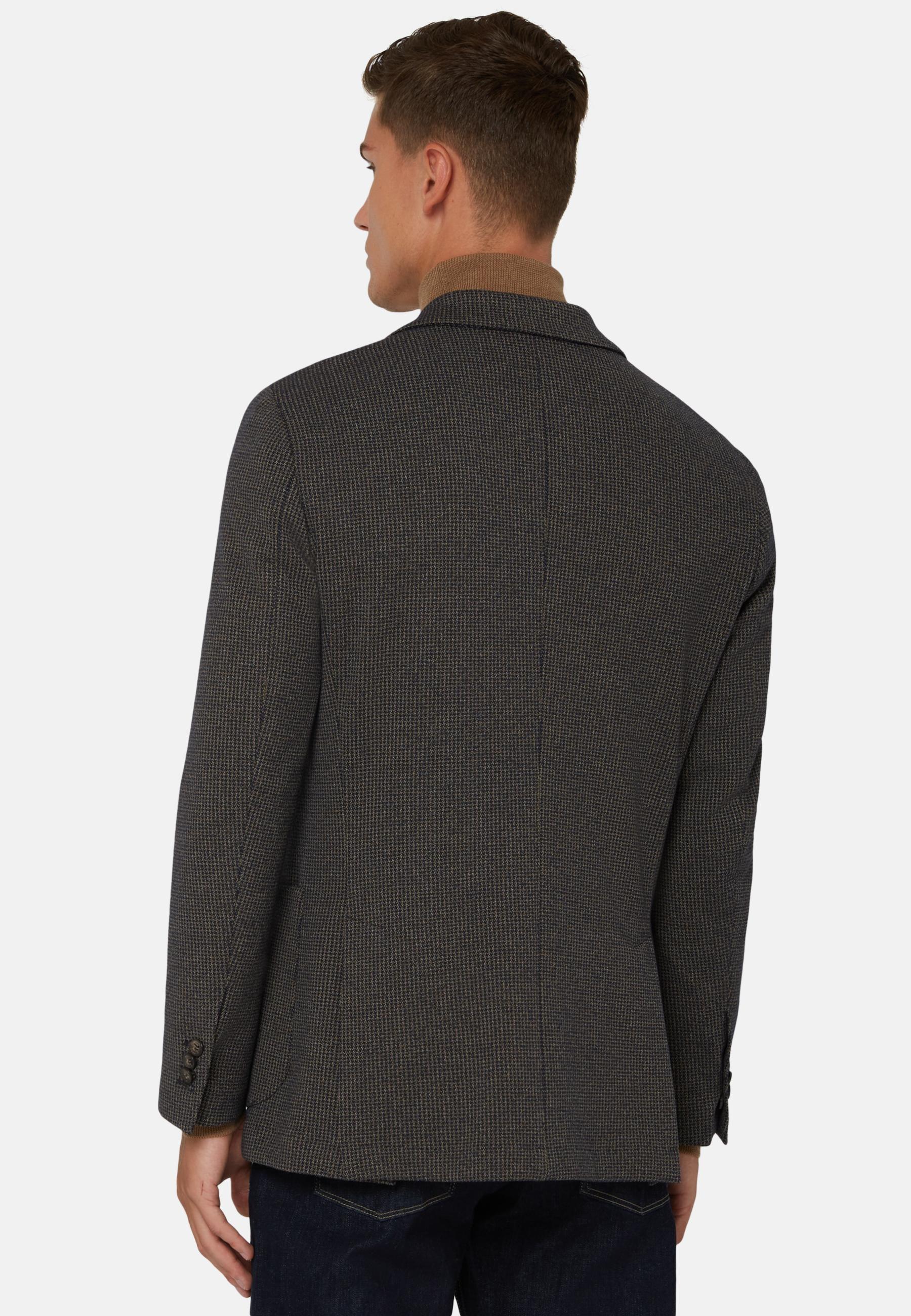 Jacket in A Cotton Blend B Jersey, Brown, Brown, large image number 2