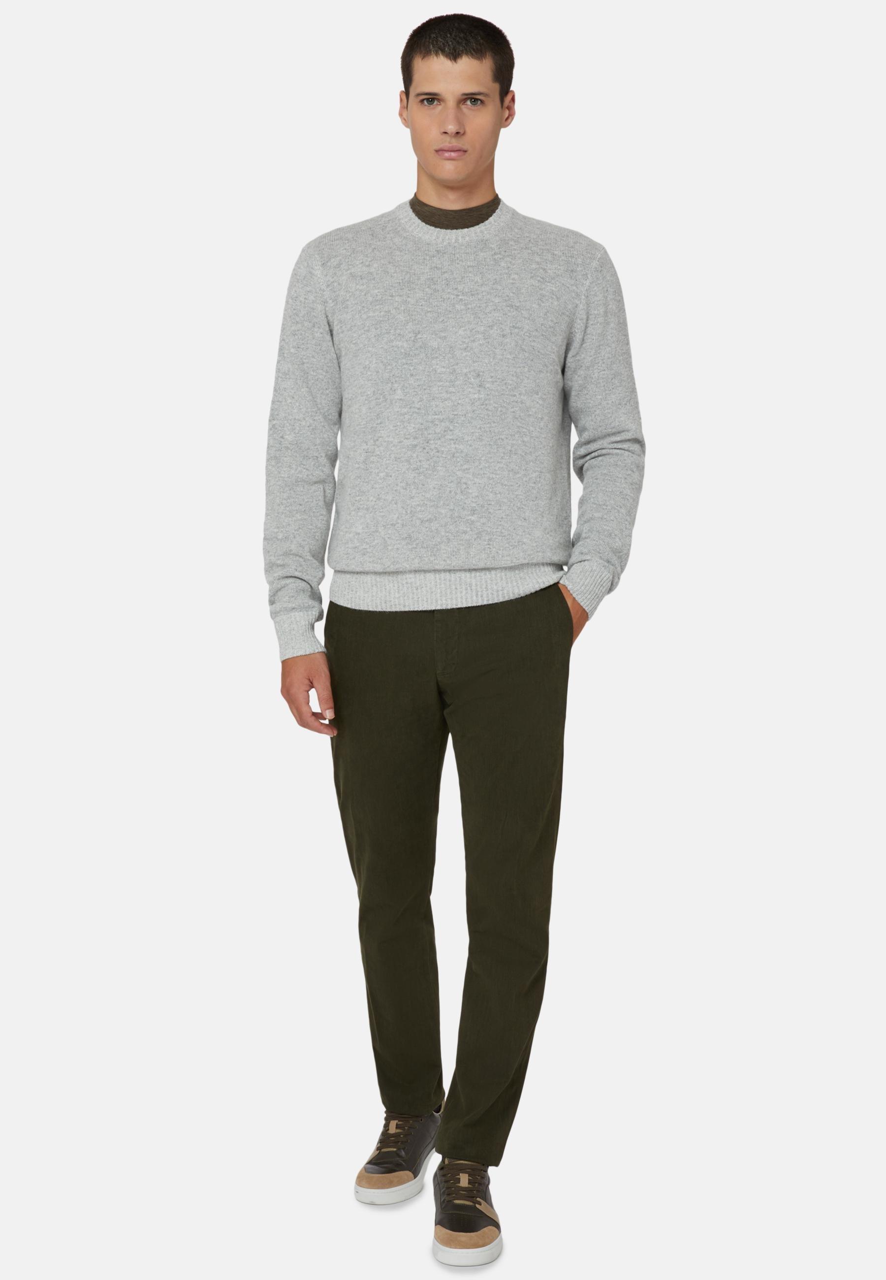 Stretch Cotton/Tencel Trousers Green, Green, medium