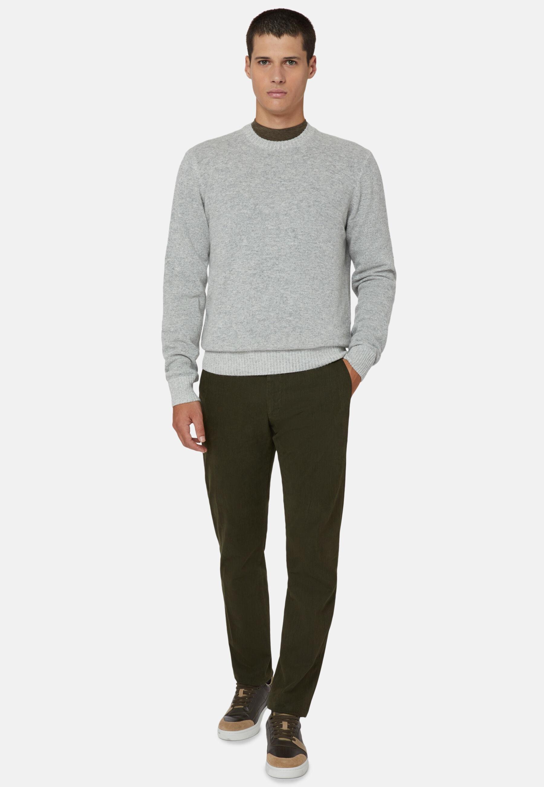 Stretch Cotton/Tencel Trousers Green, Green, large image number 3