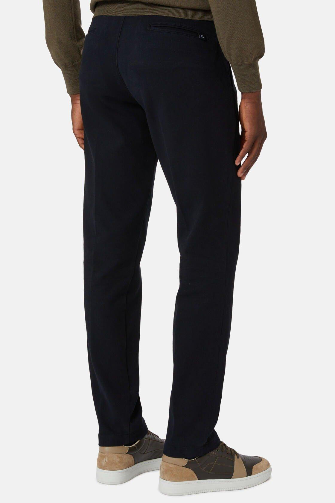 Stretch Cotton Trousers Navy, Navy blue, large image number 6