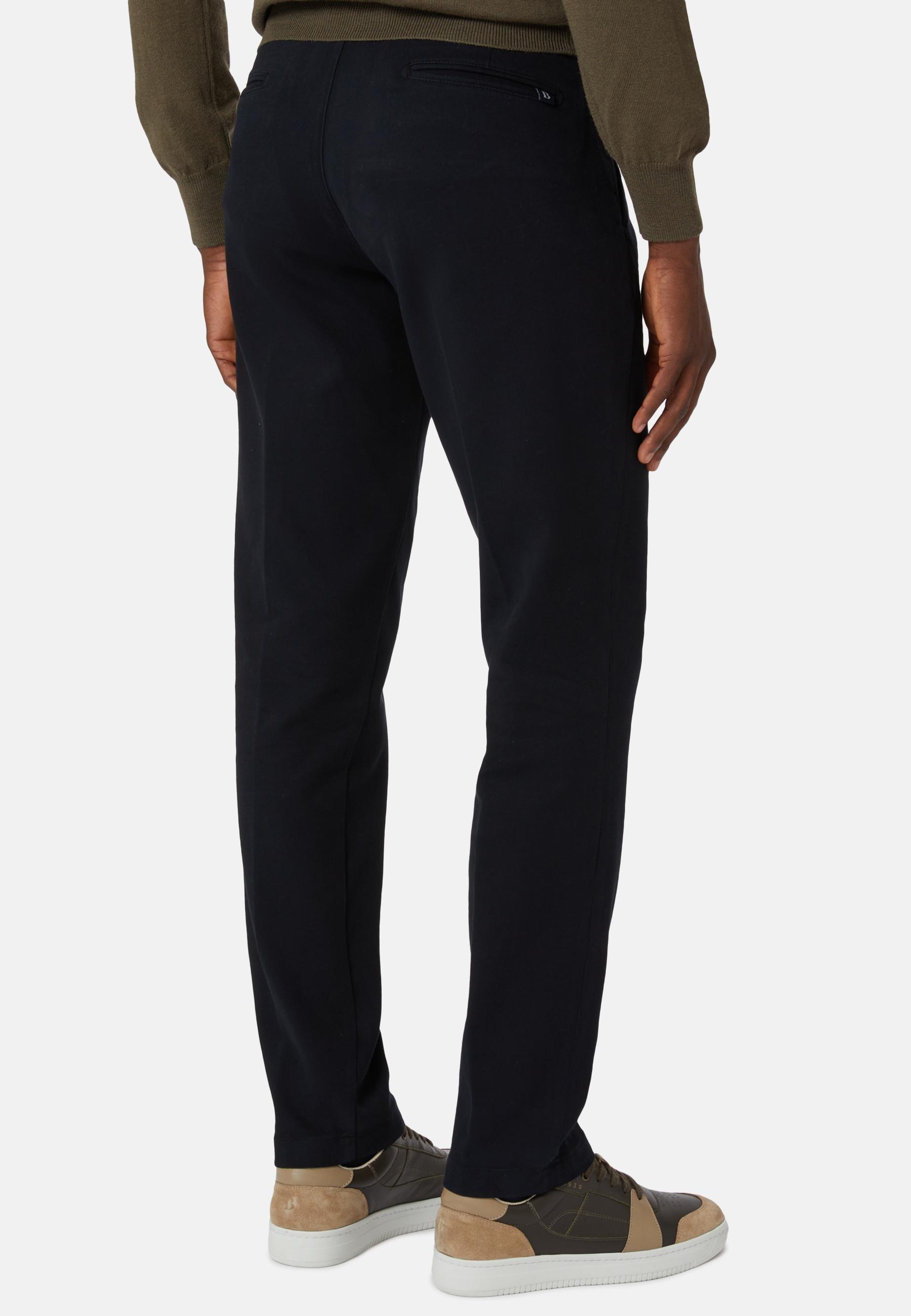 Stretch Cotton Trousers Navy, Navy blue, large image number 7