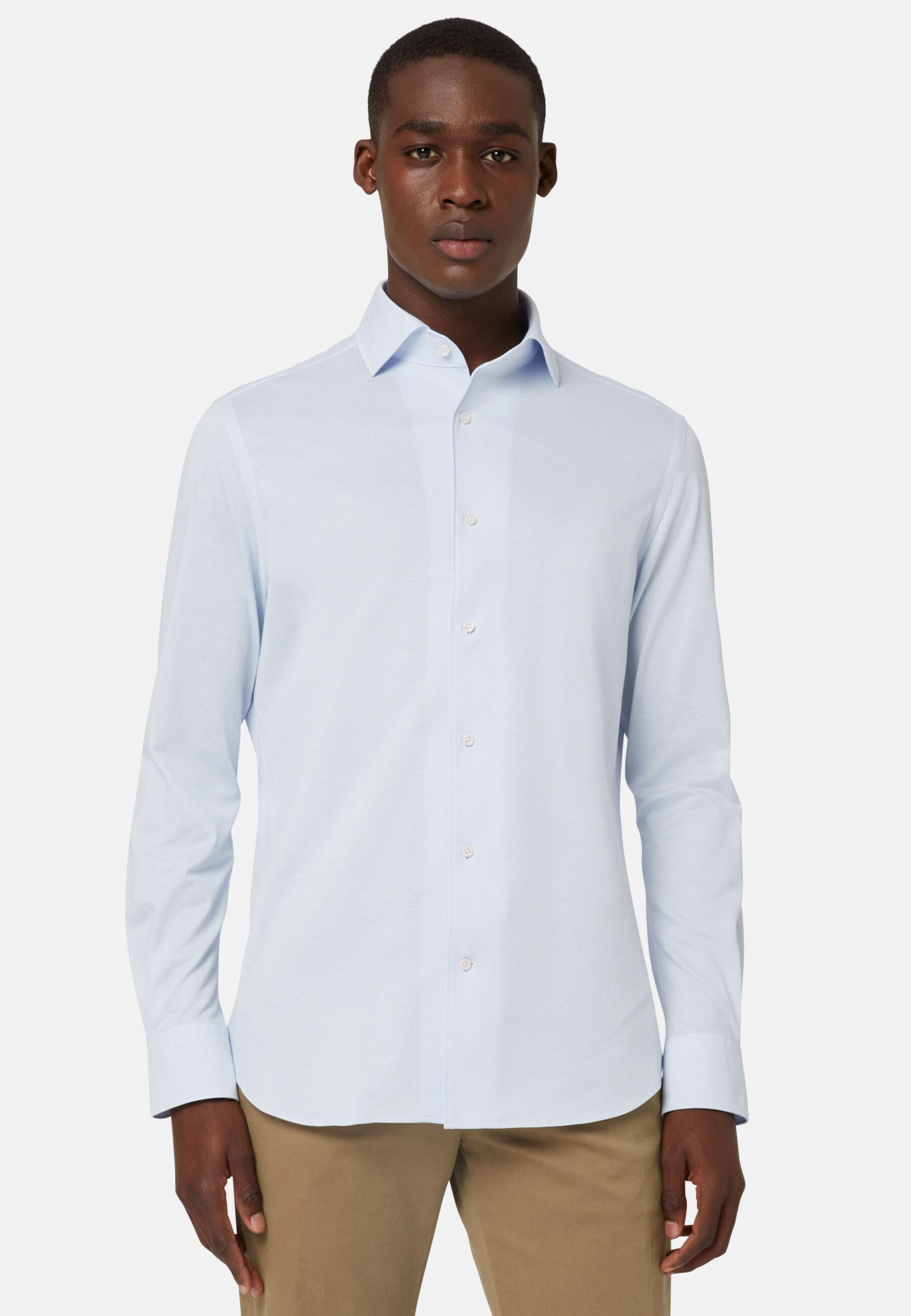 Regular Fit Japanese Jersey Polo Shirt Blue, Light Blue, medium