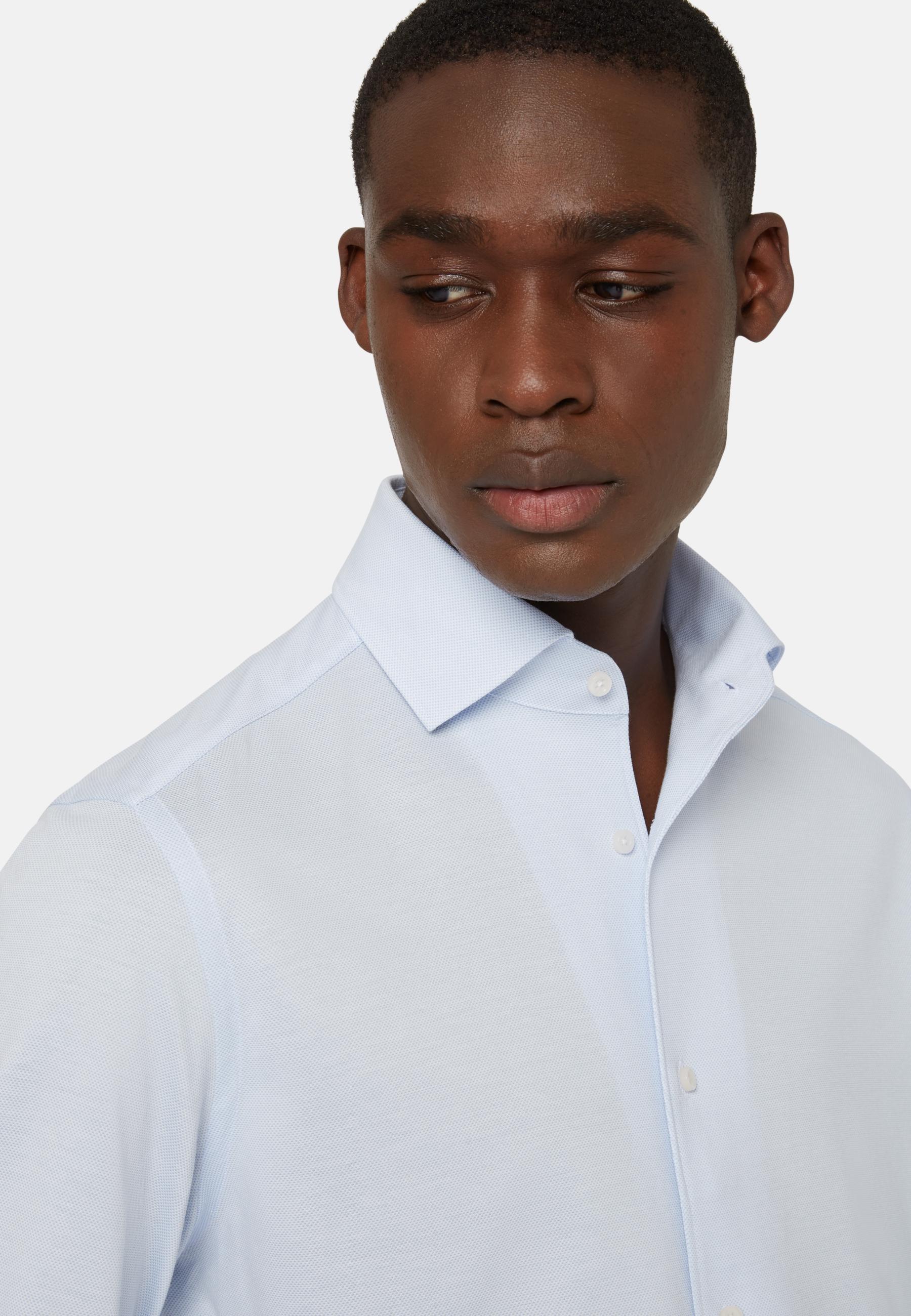 Regular Fit Japanese Jersey Polo Shirt Blue, Light Blue, large image number 2