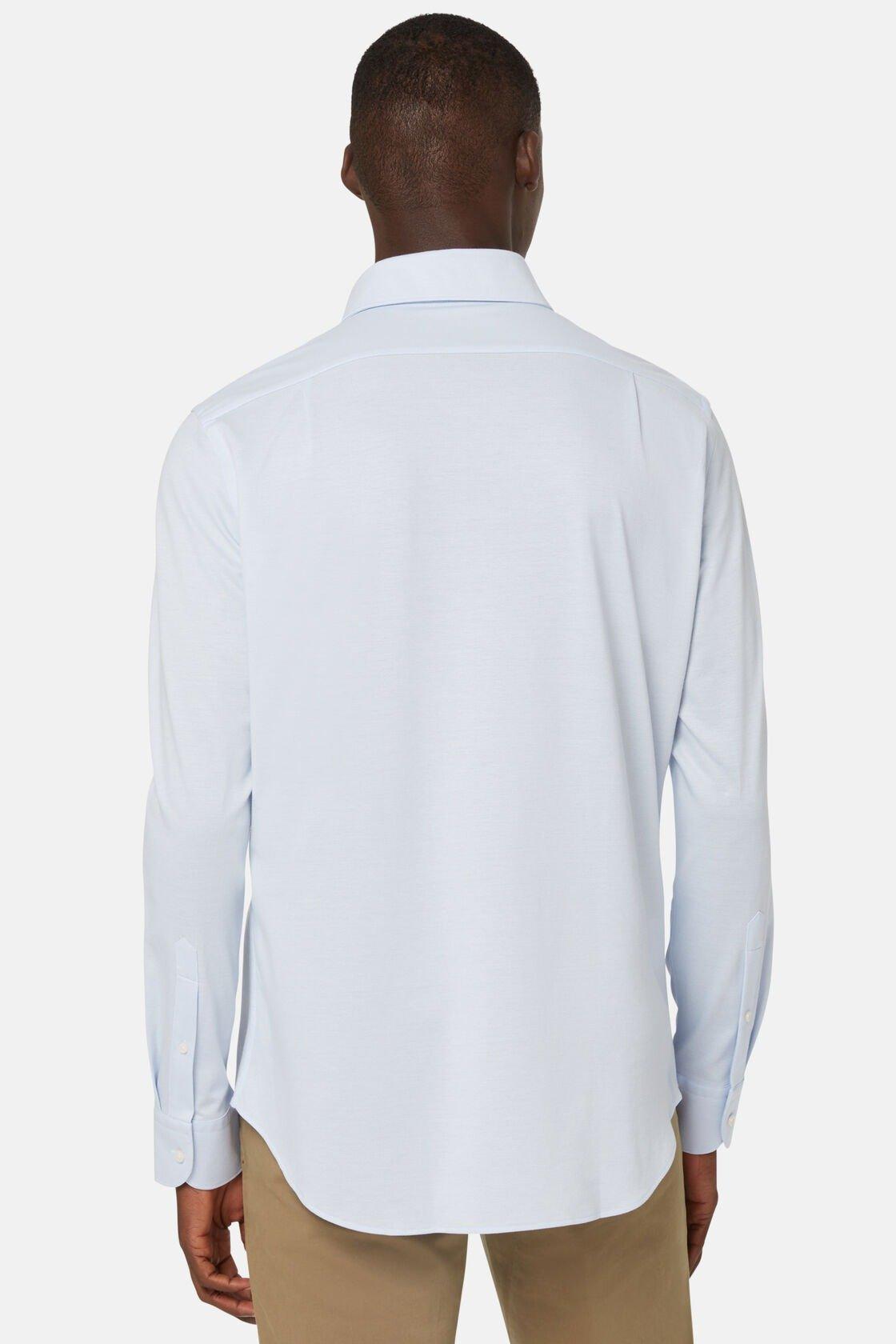 Regular Fit Japanese Jersey Polo Shirt Blue, Light Blue, medium