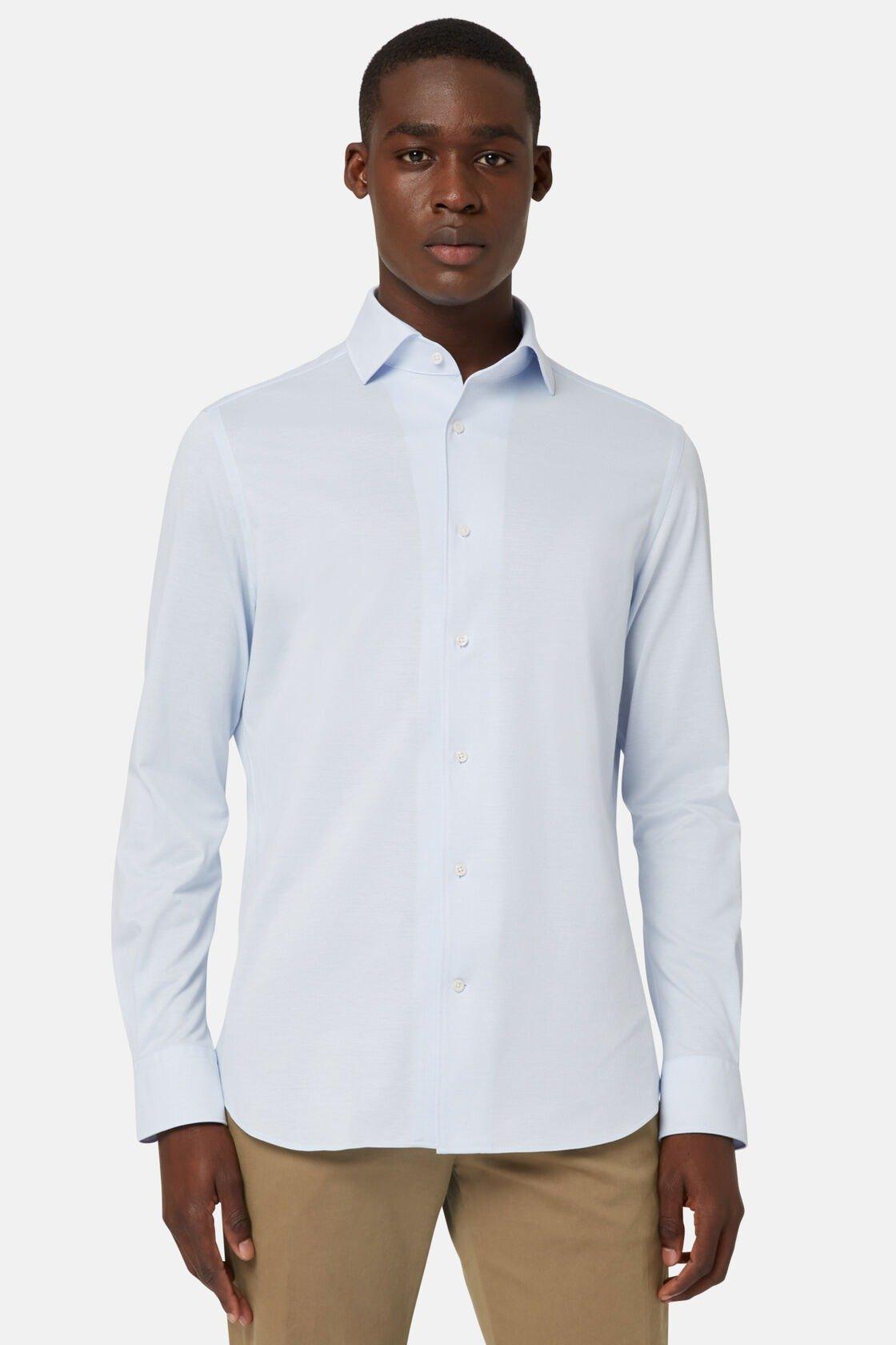 Regular Fit Japanese Jersey Polo Shirt Blue, Light Blue, large image number 5