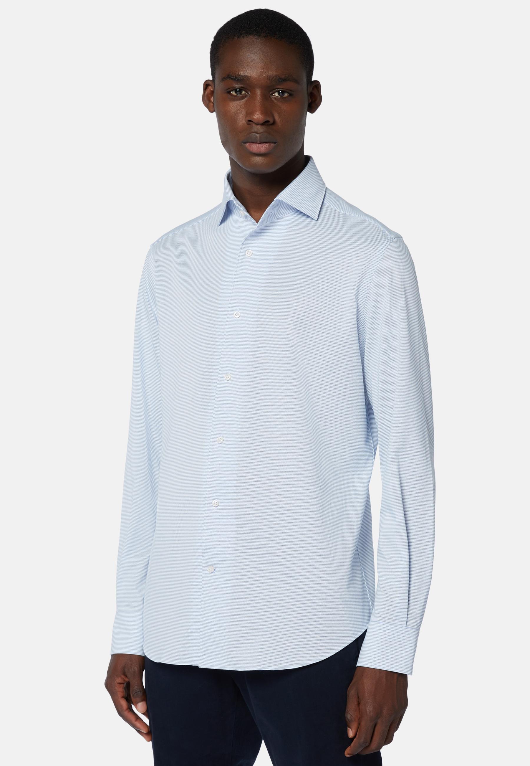 Regular Fit Japanese Jersey Polo Shirt Blue, Light Blue, medium