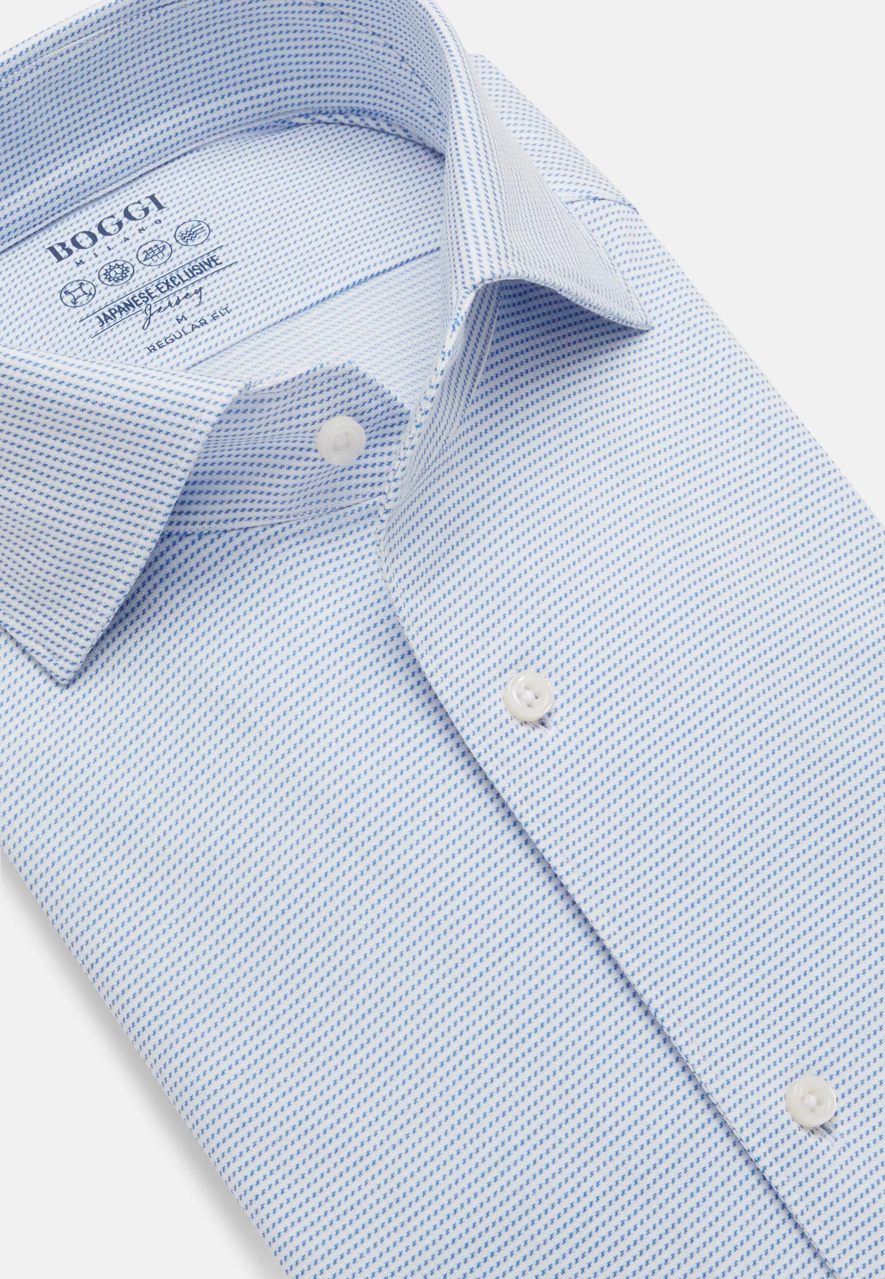 Regular Fit Japanese Jersey Polo Shirt Blue, Light Blue, large image number 11