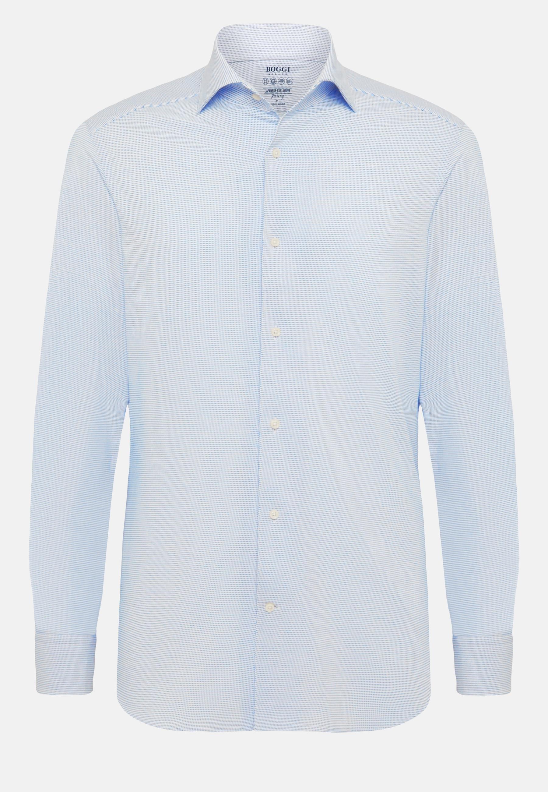 Regular Fit Japanese Jersey Polo Shirt Blue, Light Blue, large image number 13