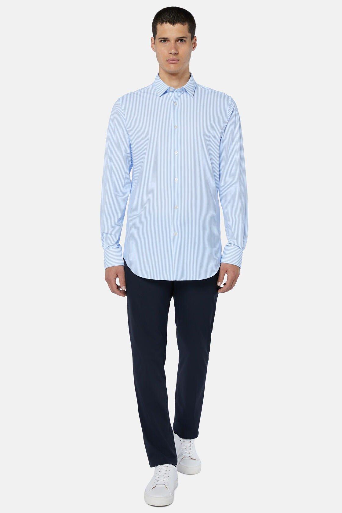 Slim Fit Sky Shirt In Stretch Nylon Blue, Light Blue, medium