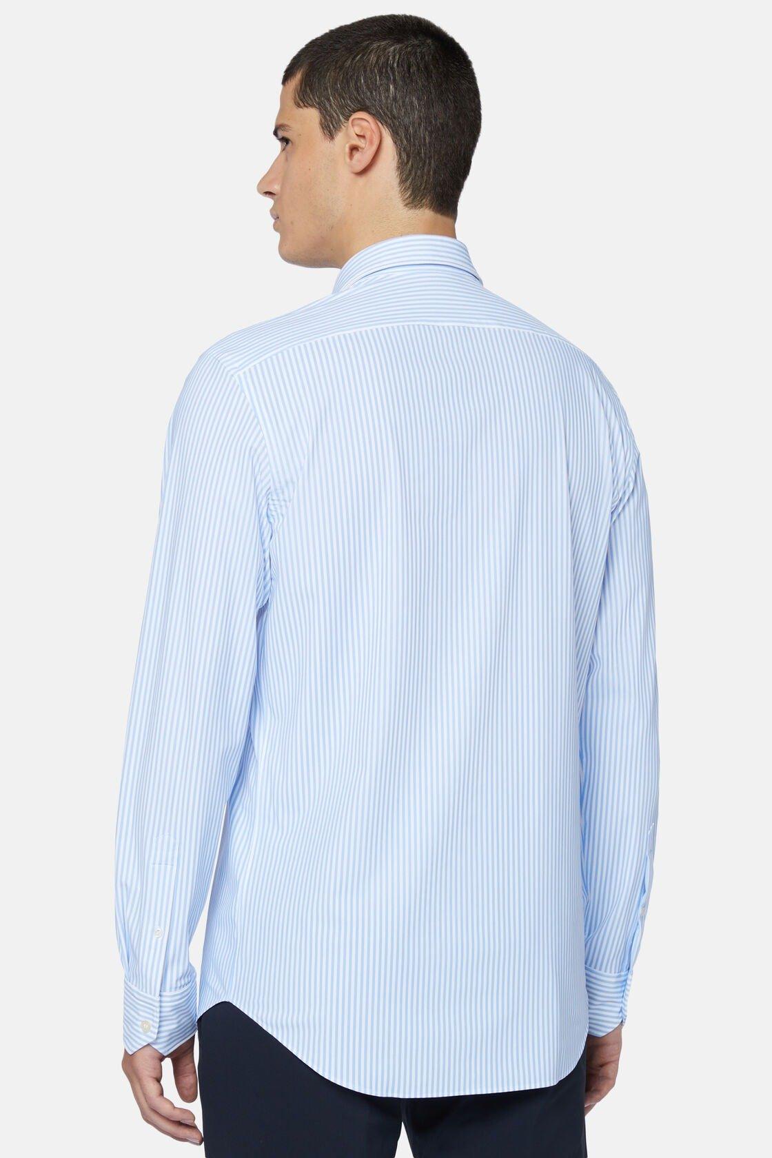 Slim Fit Sky Shirt In Stretch Nylon Blue, Light Blue, large image number 1