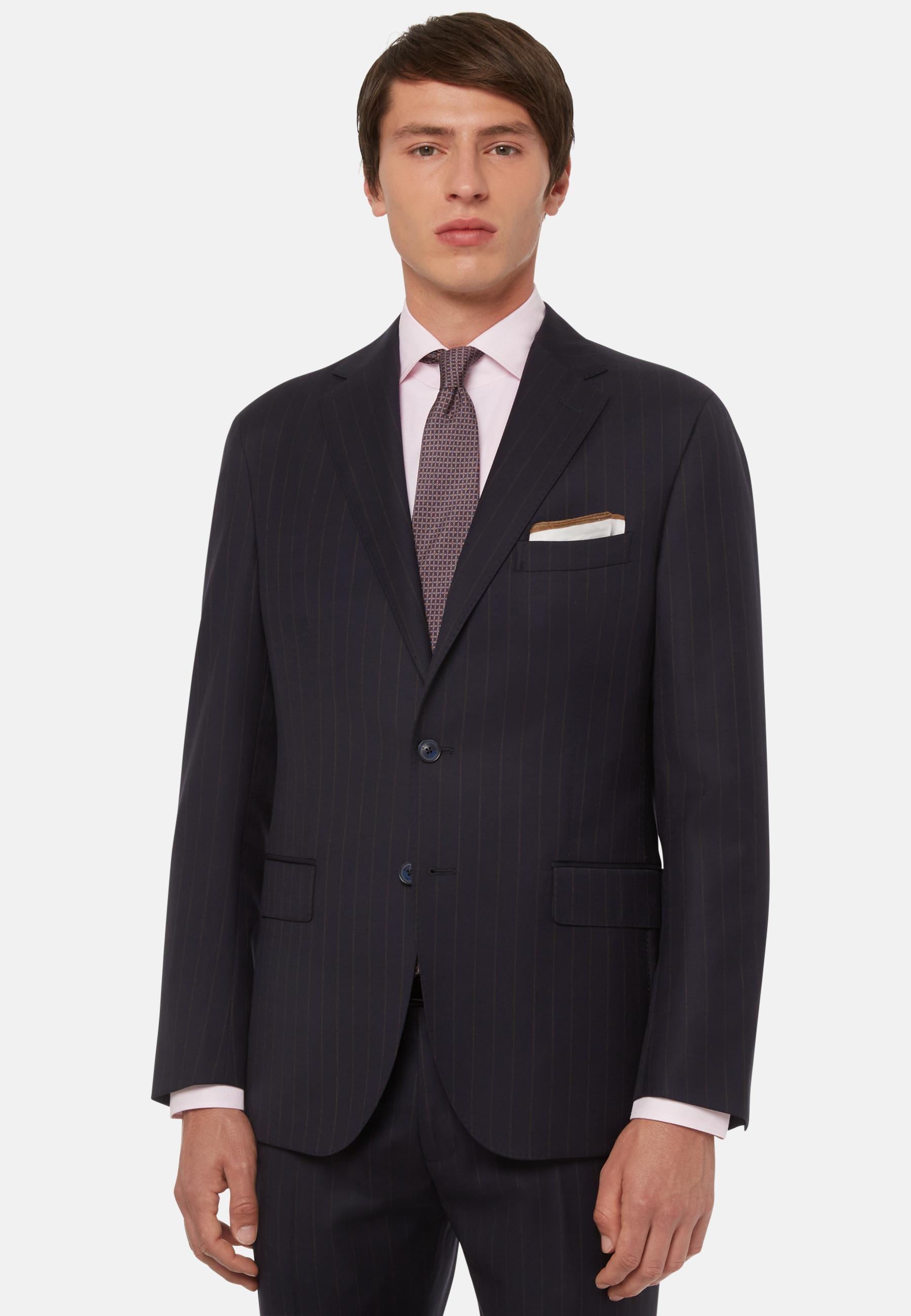 Boggi Milano - Blue Pinstripe Pure Wool Suit