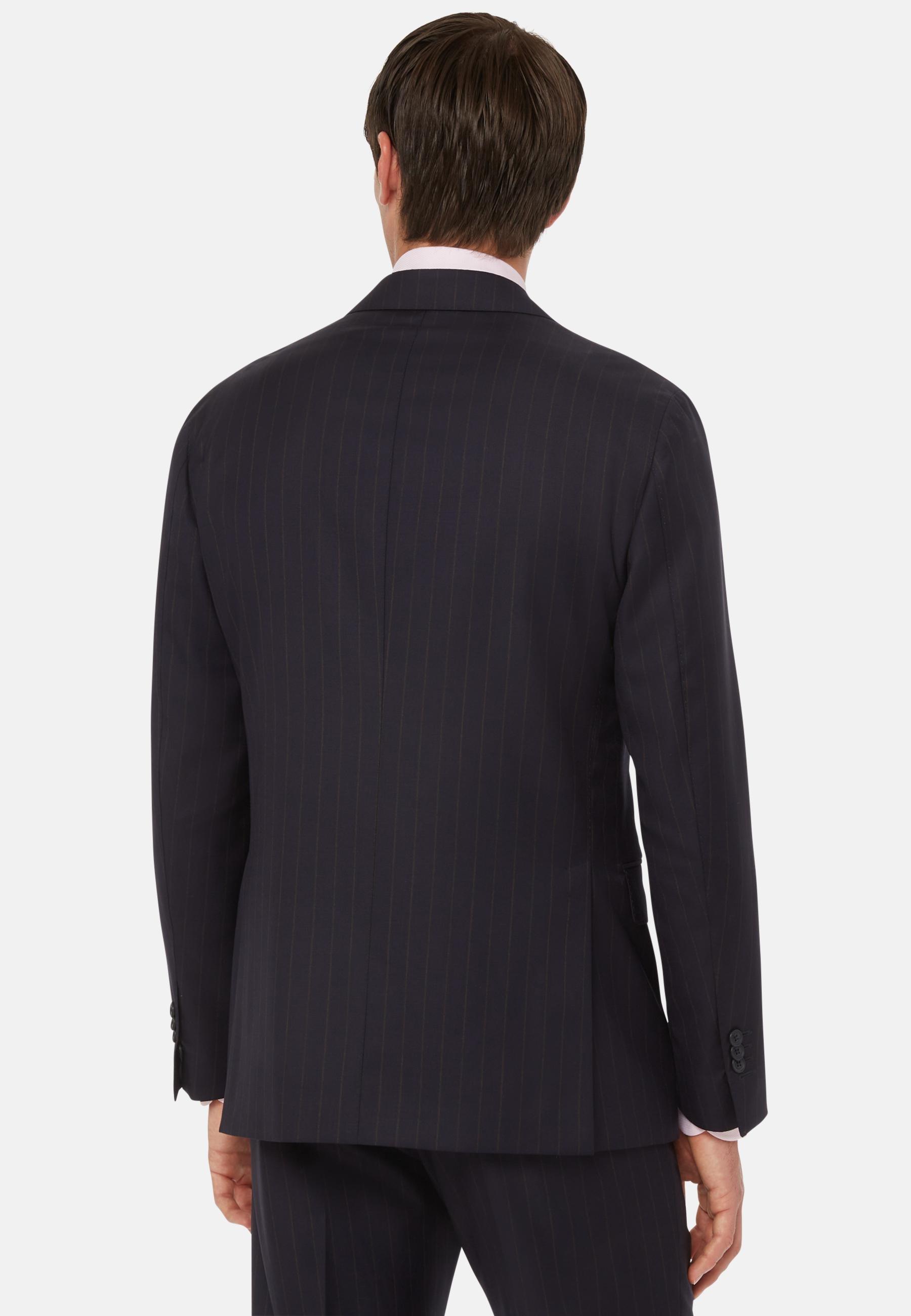 Pinstripe Pure Wool Suit Blue, Navy blue, large image number 1