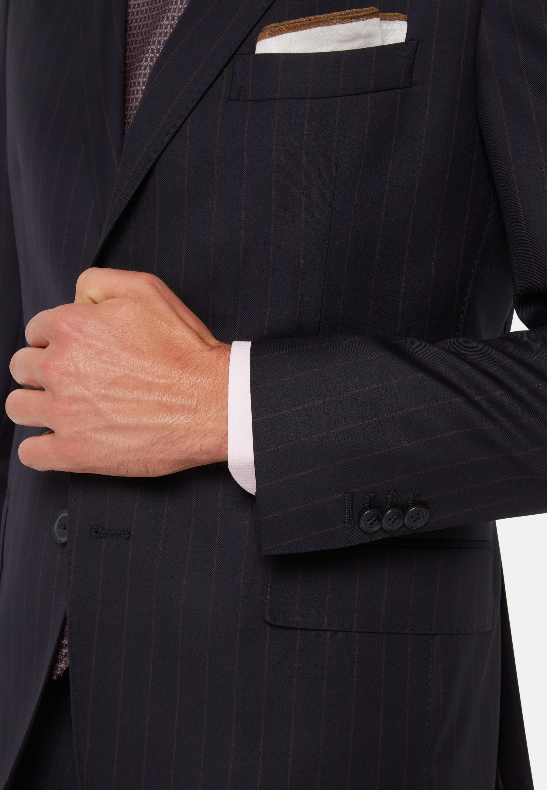Pinstripe Pure Wool Suit Blue, Navy blue, large image number 2