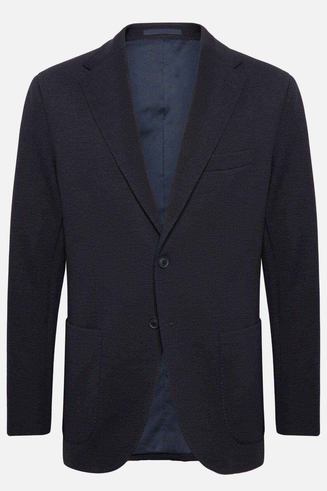 Jacket in Nylon and Wool B-Tech, Navy Blue, Navy blue, large image number 10
