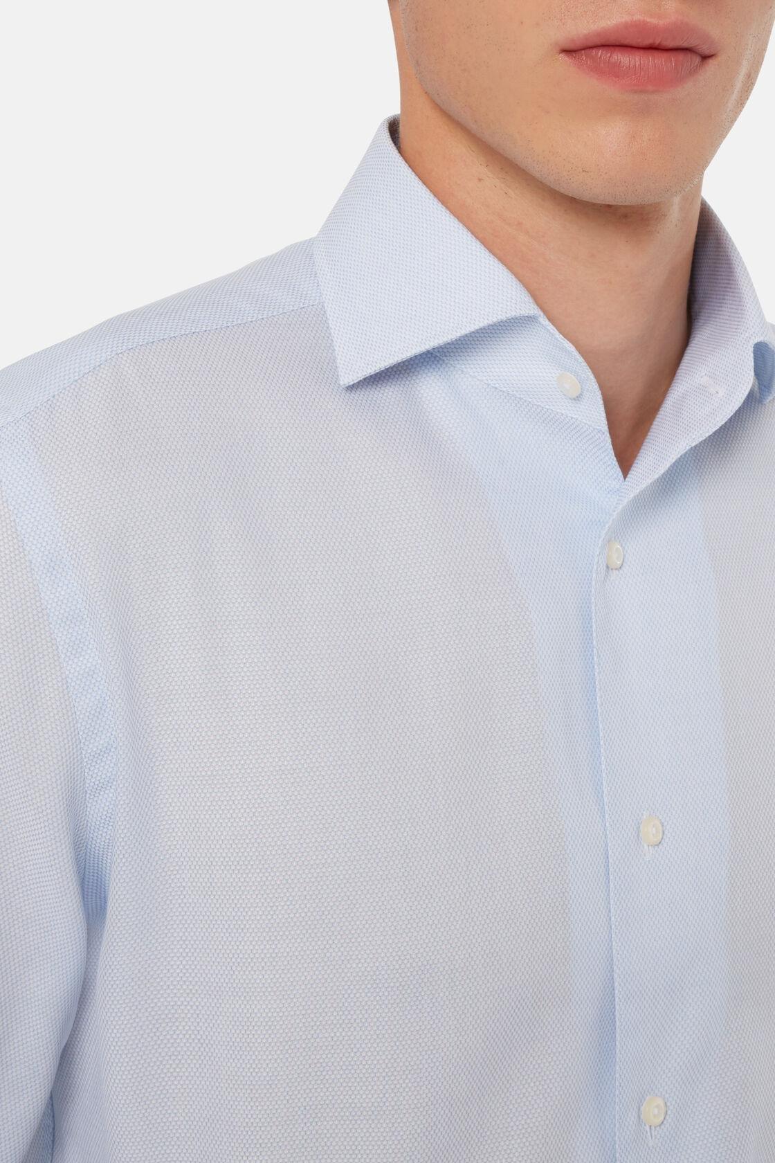 Cotton Dobby Shirt Blue, Light Blue, large image number 6
