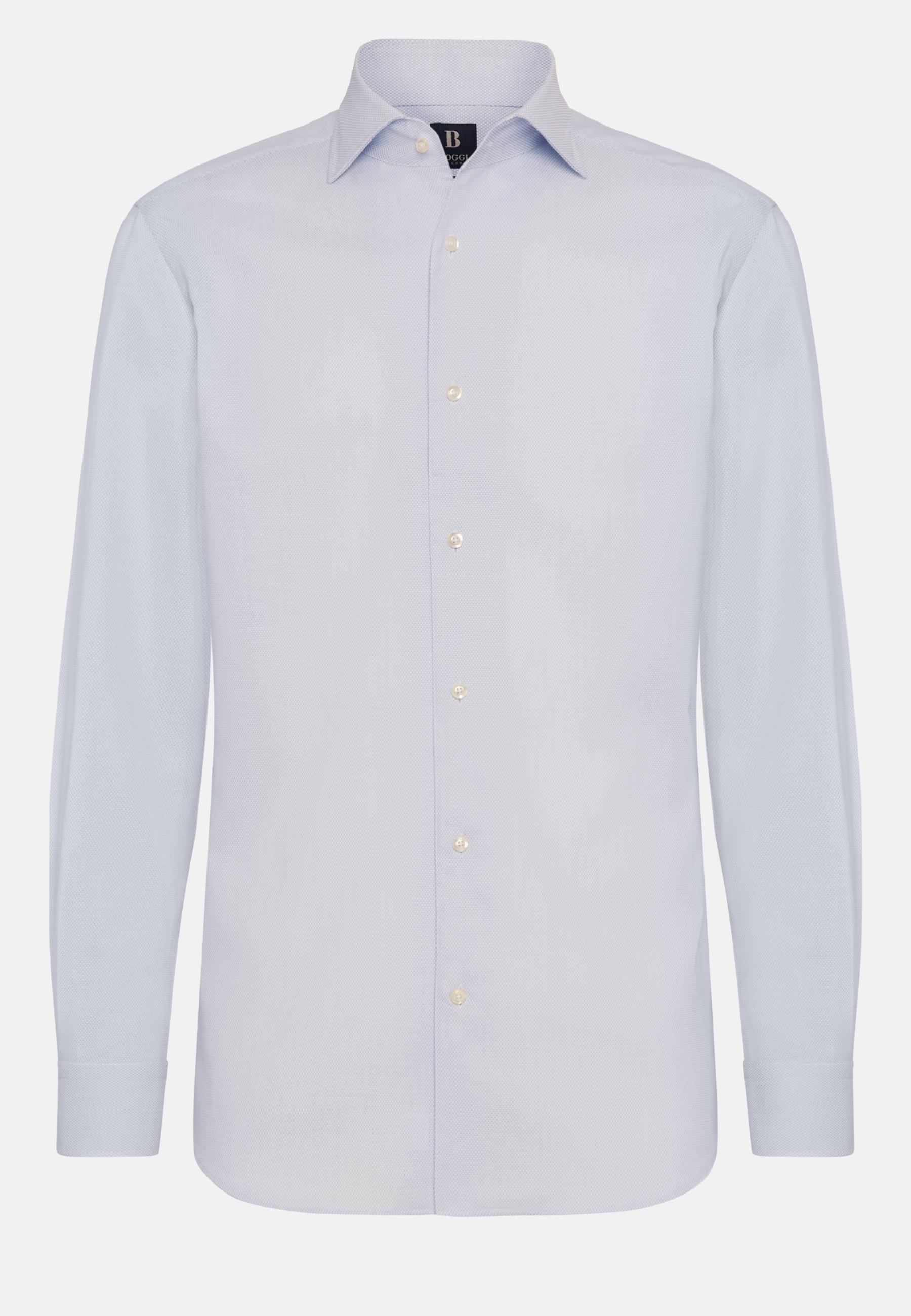 Cotton Dobby Shirt Blue, Light Blue, large image number 8