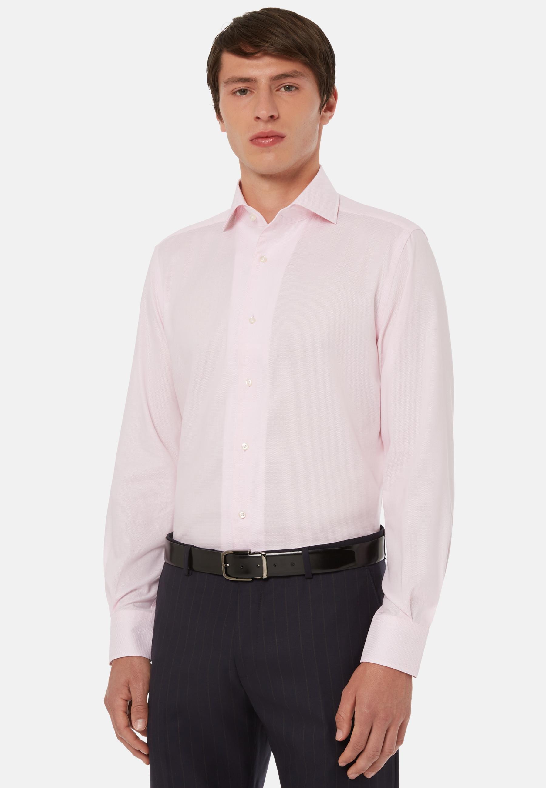 Cotton Dobby Shirt Pink, Pink, large image number 1