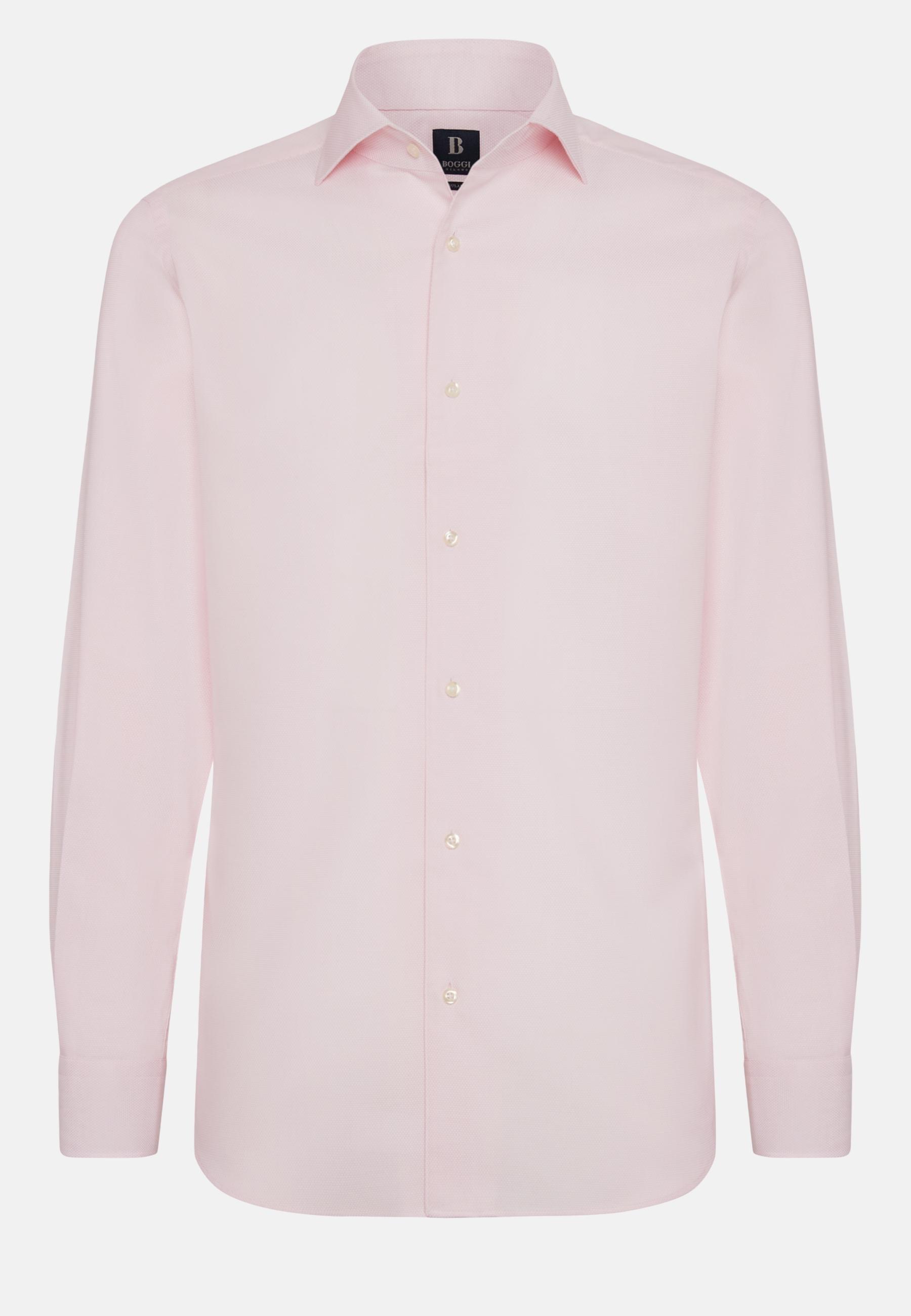 Cotton Dobby Shirt Pink, Pink, large image number 13