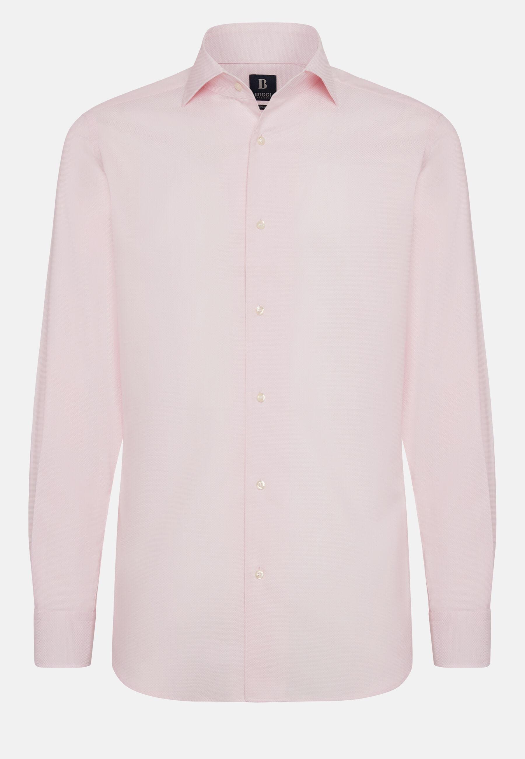 Cotton Dobby Shirt Pink, Pink, large image number 14