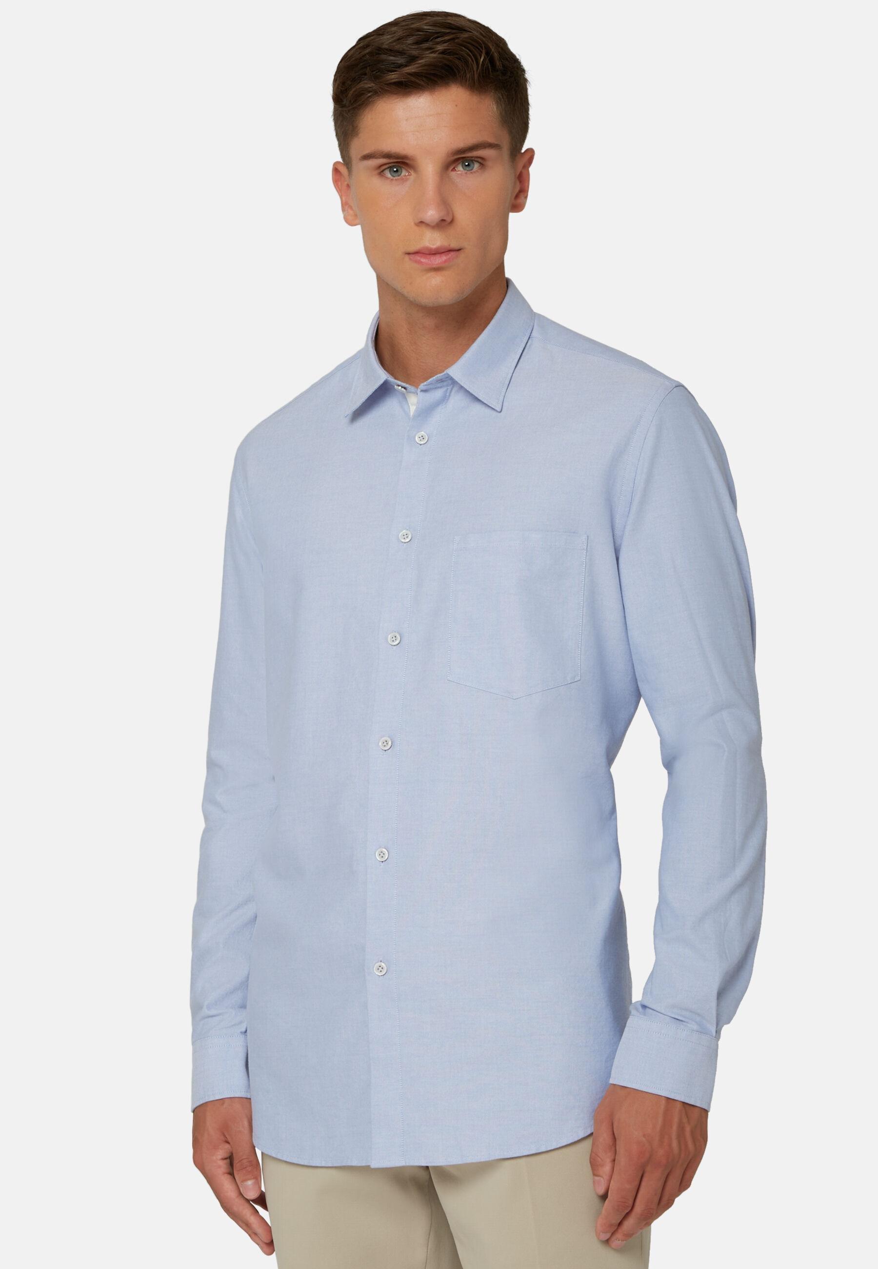 Oxford Cotton Shirt Regular Fit Blue, Light Blue, medium