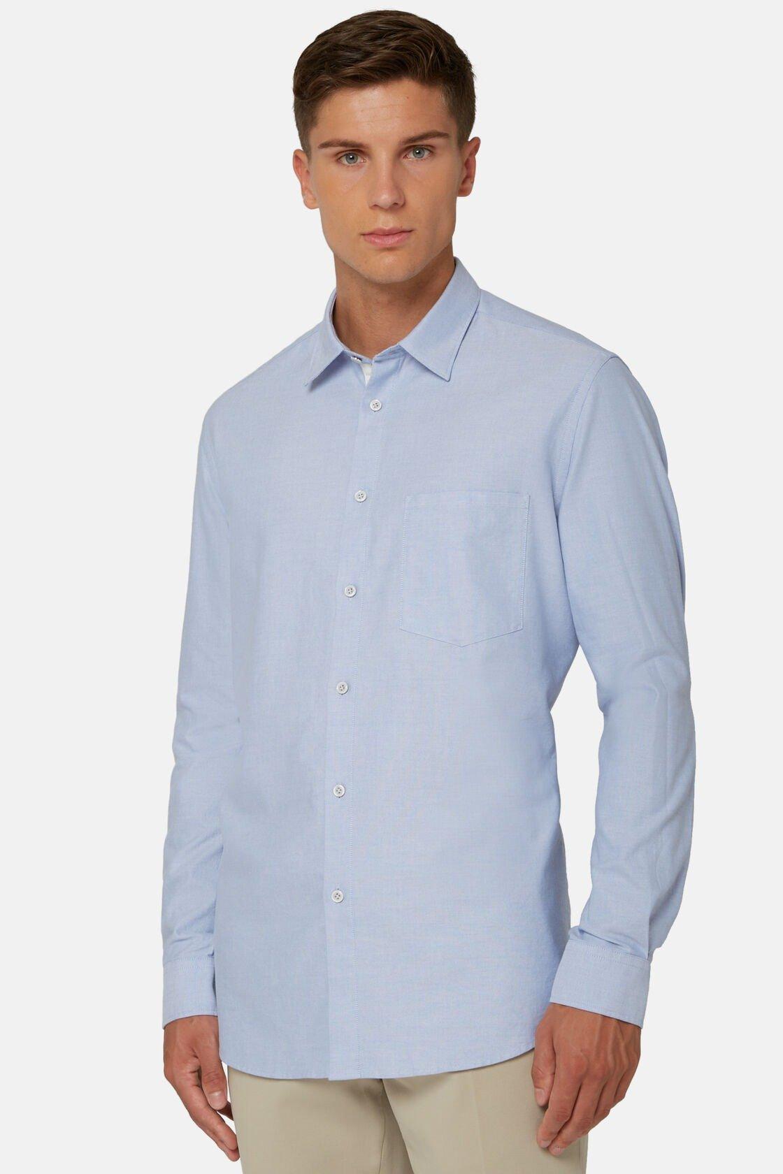 Oxford Cotton Shirt Regular Fit Blue, Light Blue, large image number 12
