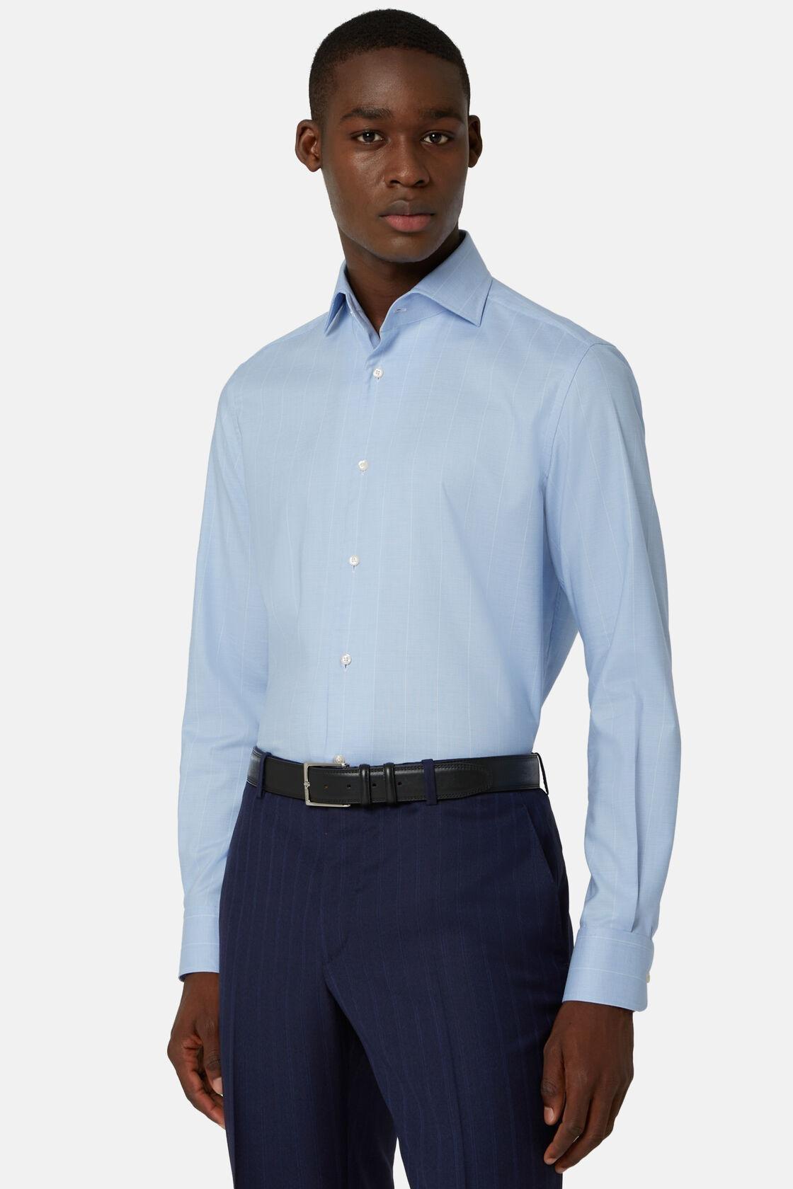 Cotton Dobby Shirt Blue, , large image number 2