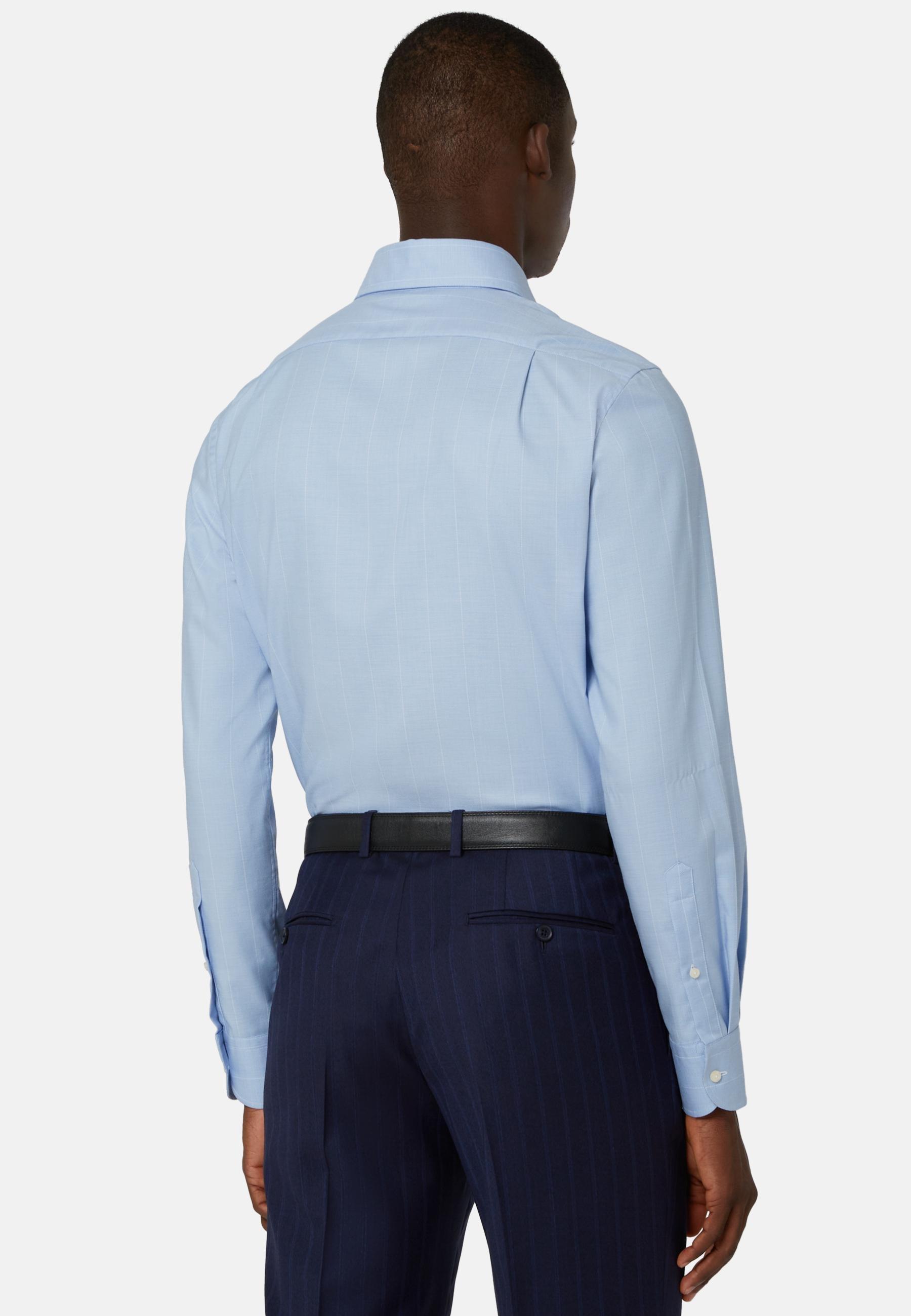 Cotton Dobby Shirt Blue, , large image number 3