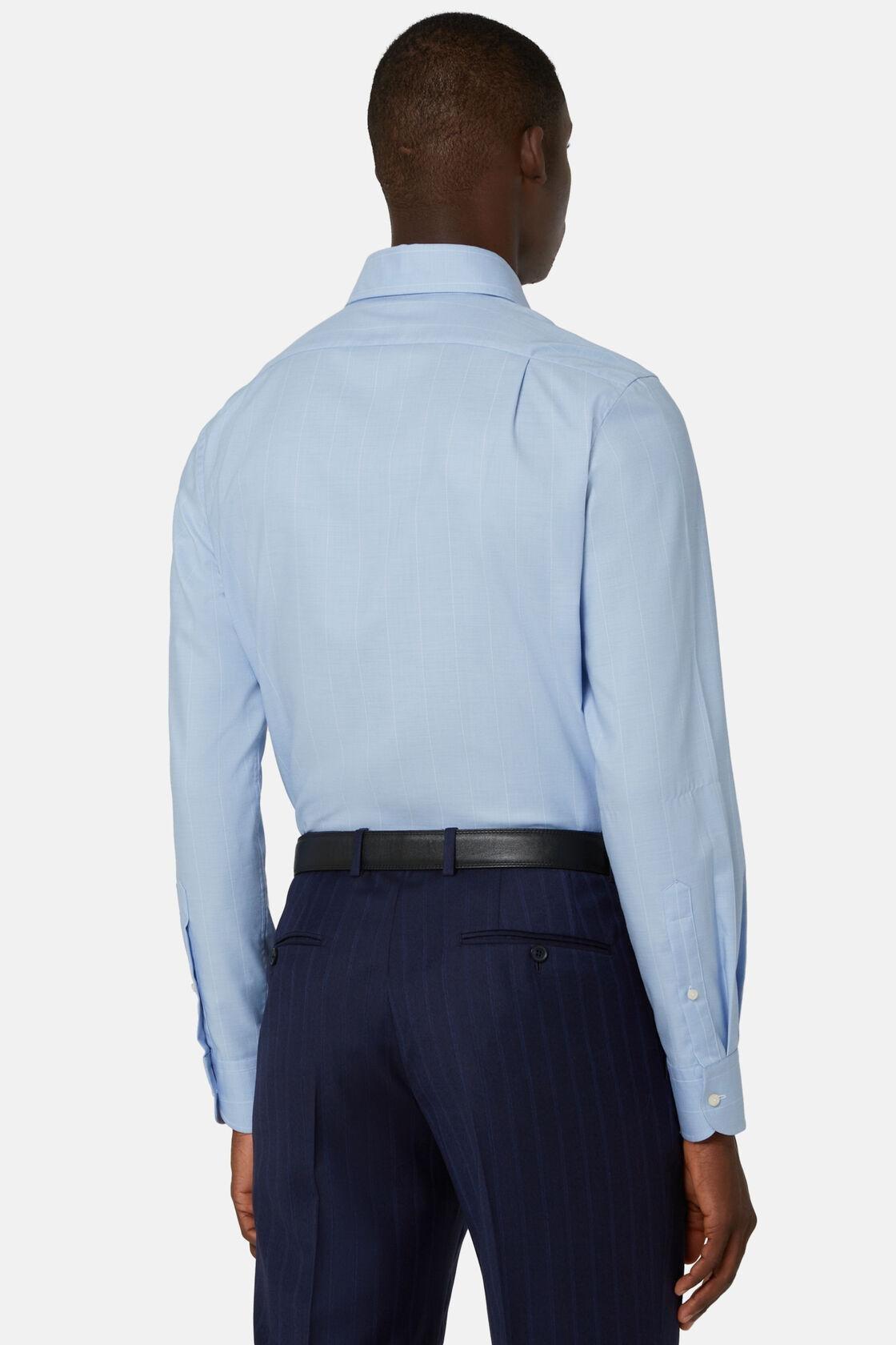 Cotton Dobby Shirt Blue, , large image number 6