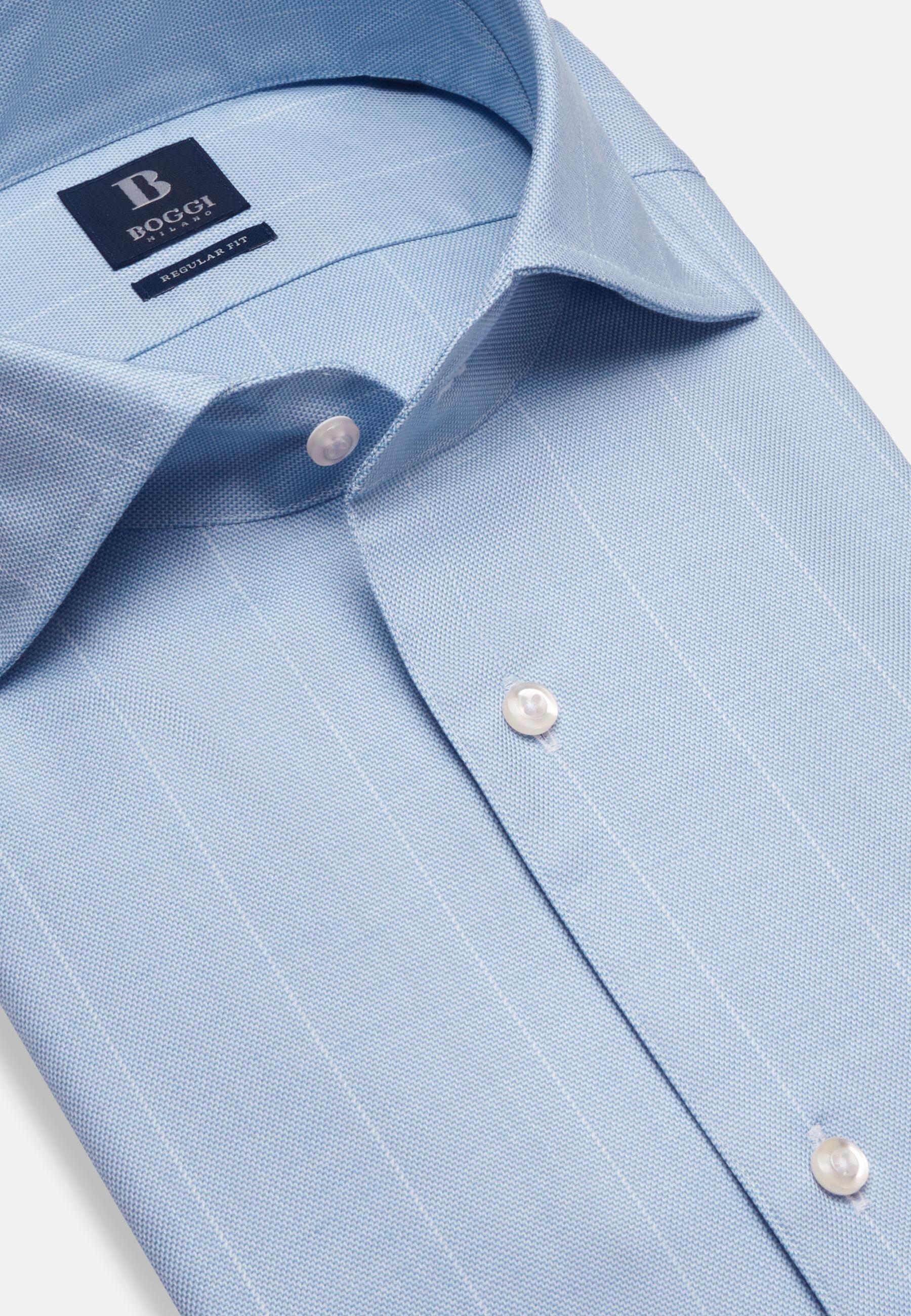 Cotton Dobby Shirt Blue, Light Blue, large image number 11