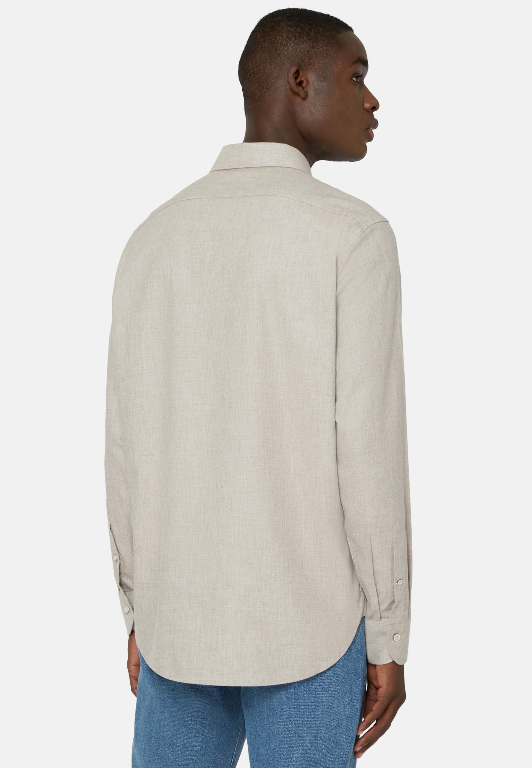 Cotton Tencel Shirt Regular Fit Beige, Beige, large image number 7