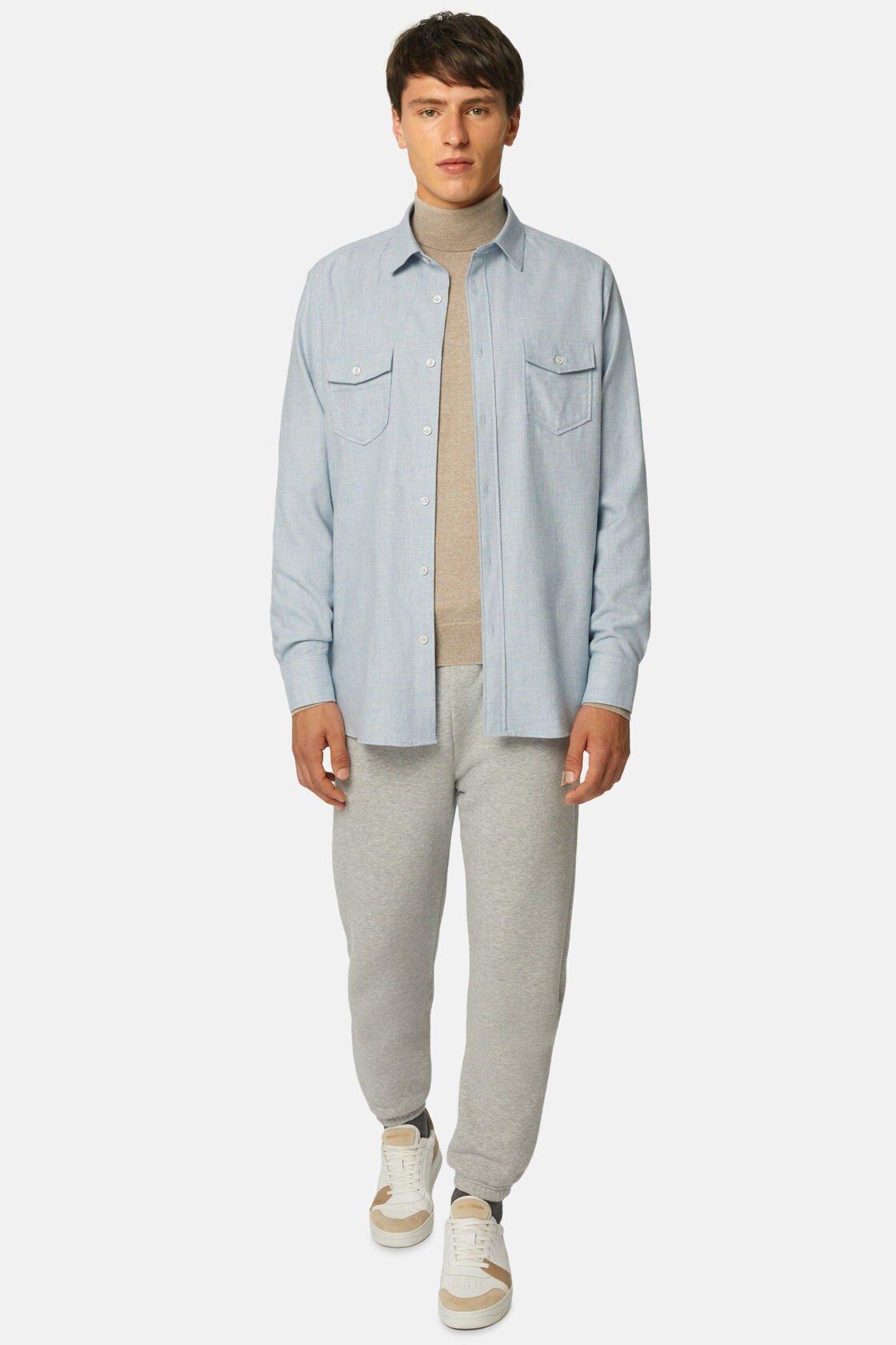 Cotton Tencel Shirt Regular Fit Blue, , large image number 0