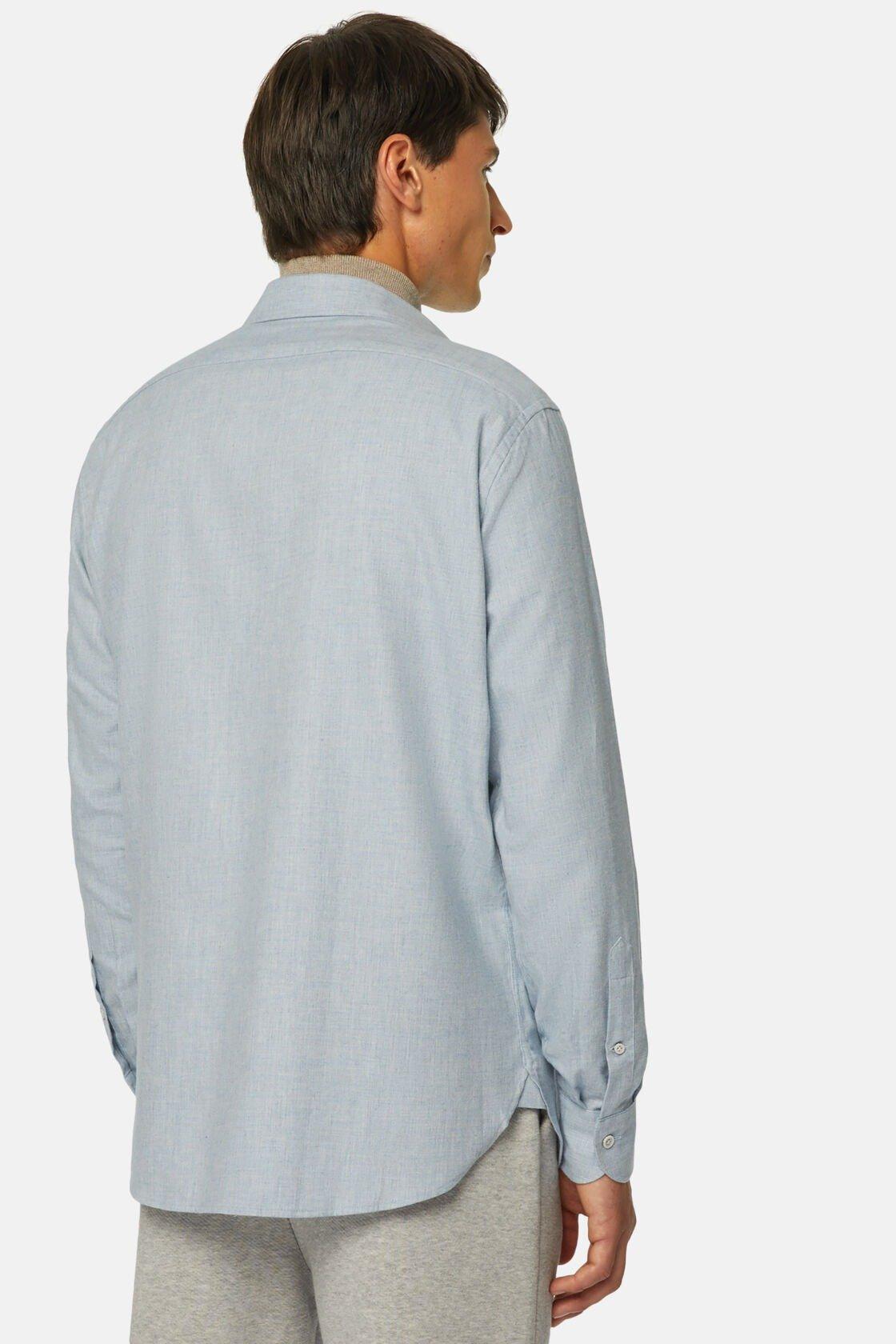 Cotton Tencel Shirt Regular Fit Blue, , large image number 1
