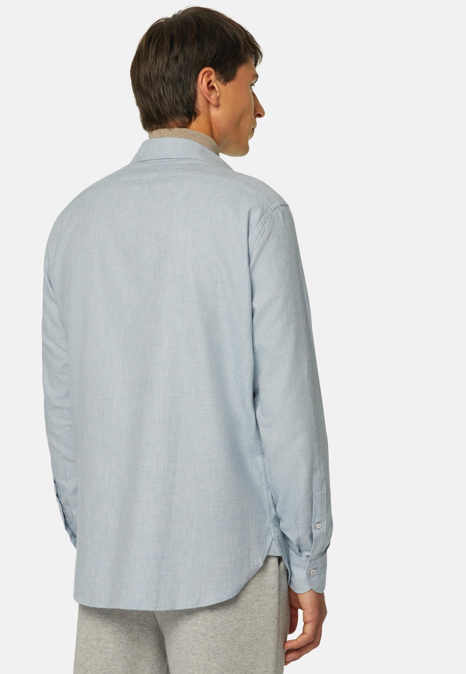 Cotton Tencel Shirt Regular Fit Blue, , large image number 8