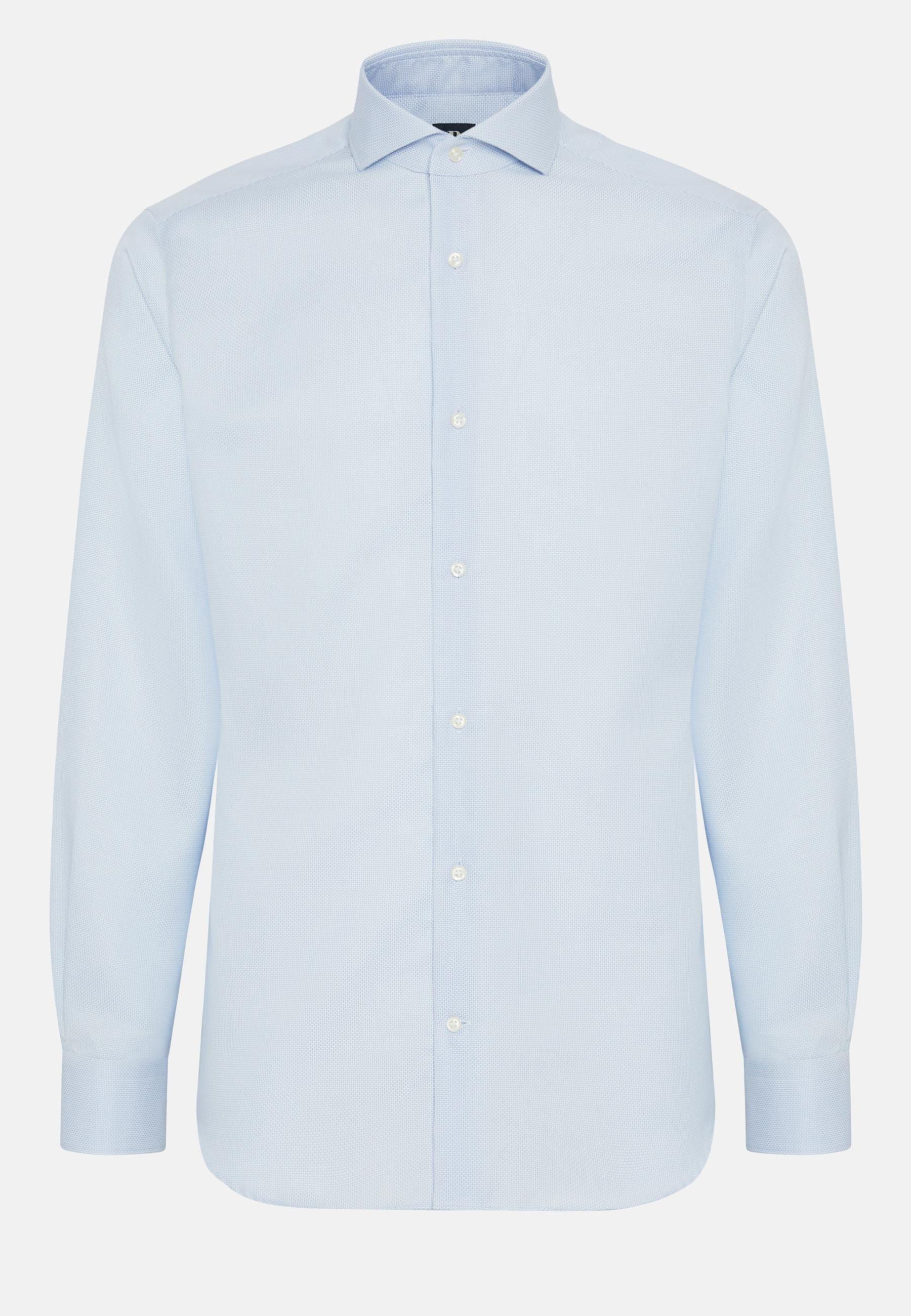 Cotton Dobby Shirt Slim Fit Blue, Light Blue, large image number 13