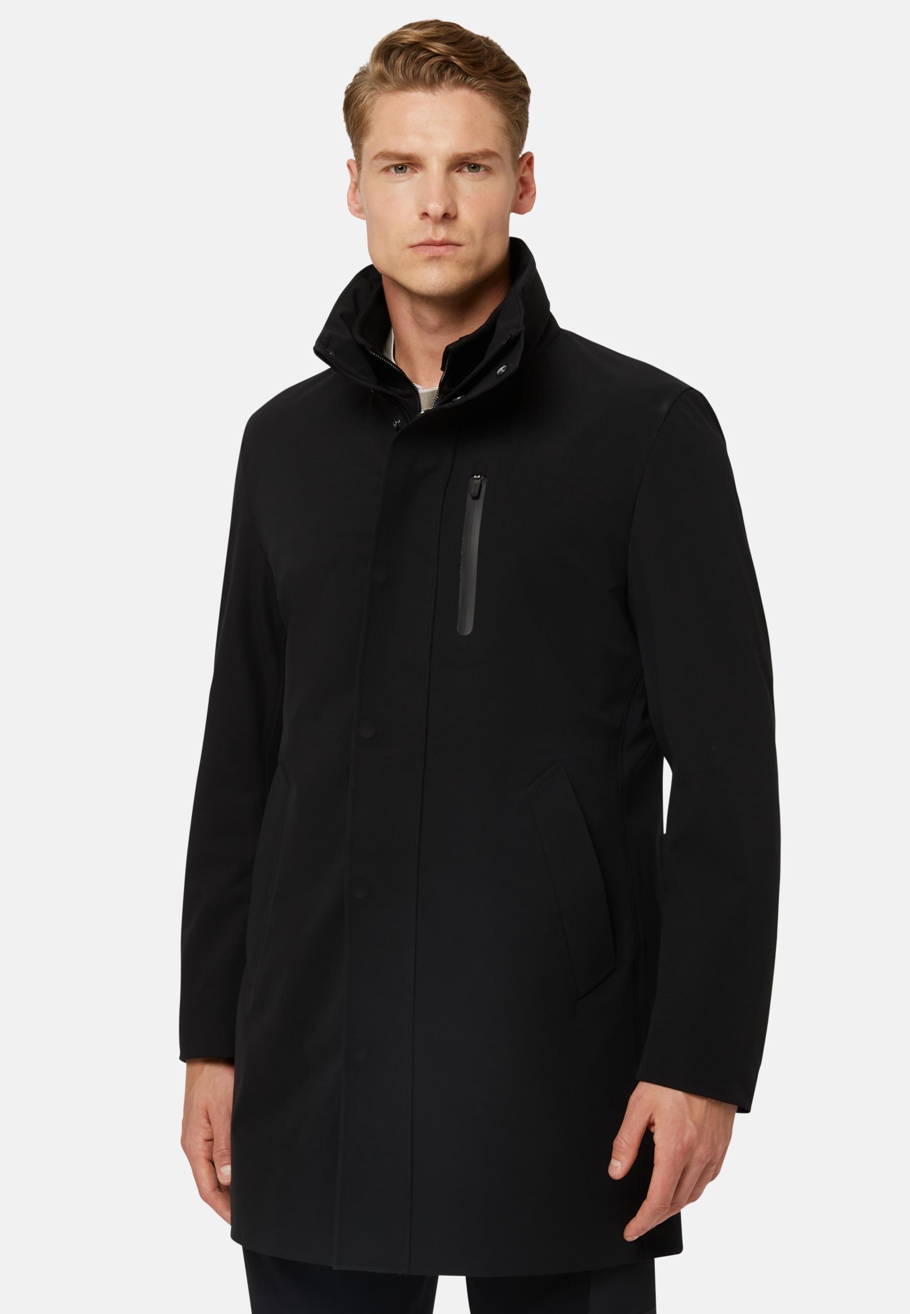 Recycled Technical Fabric B Tech Car Coat Black, , large image number 0