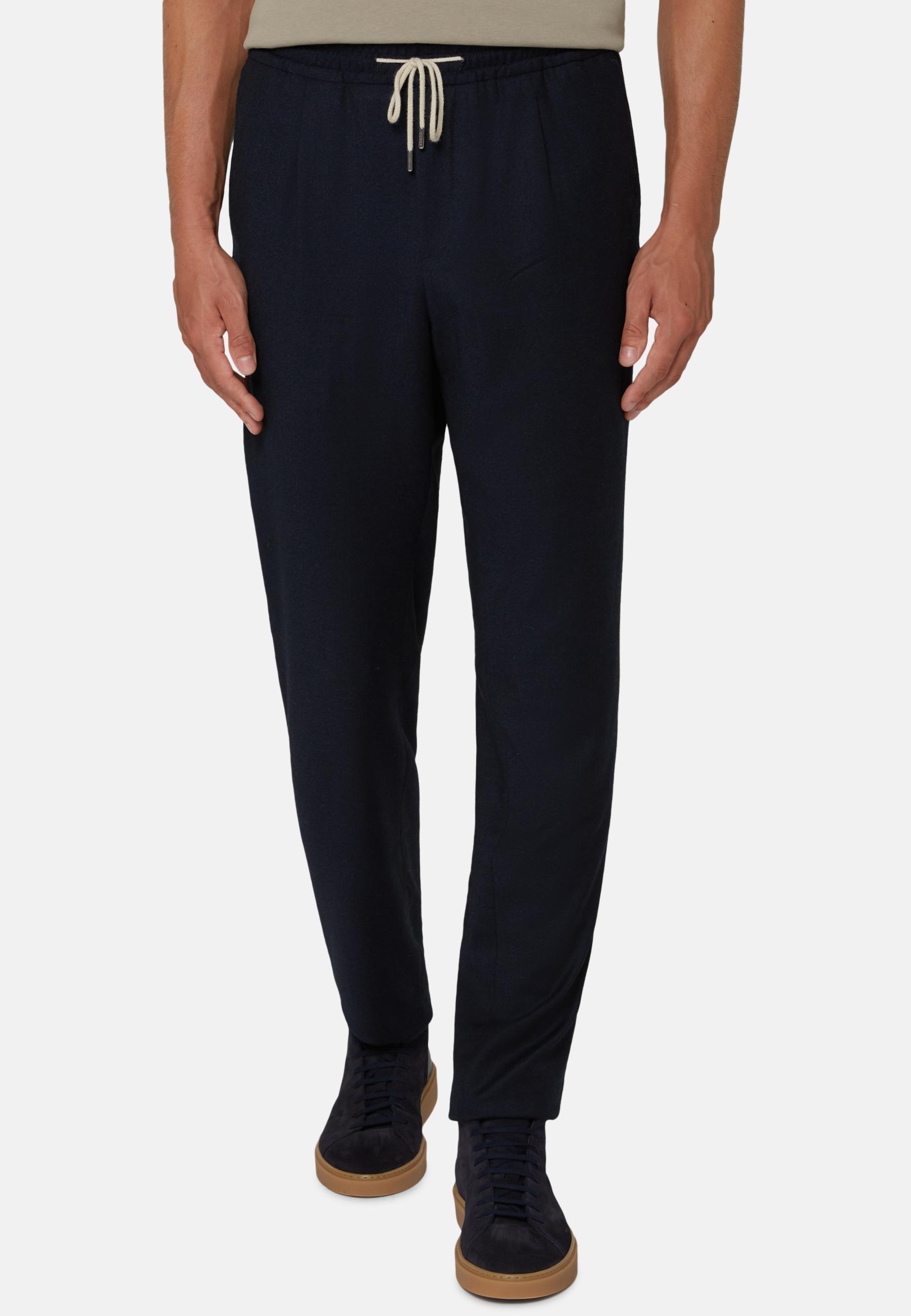 City Trousers In Flannel Blue, Navy blue, large image number 0
