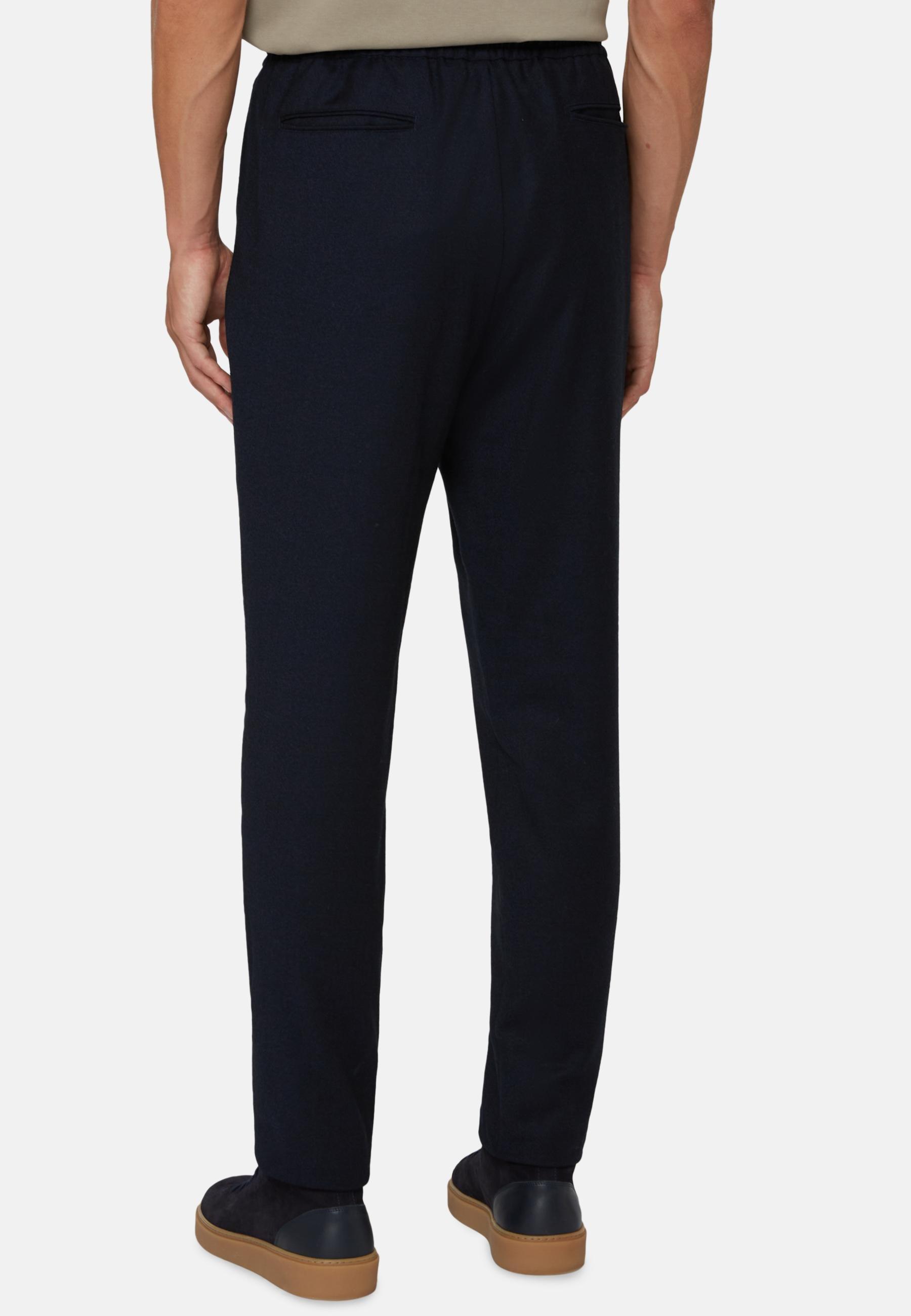 City Trousers In Flannel Blue, Navy blue, large image number 4