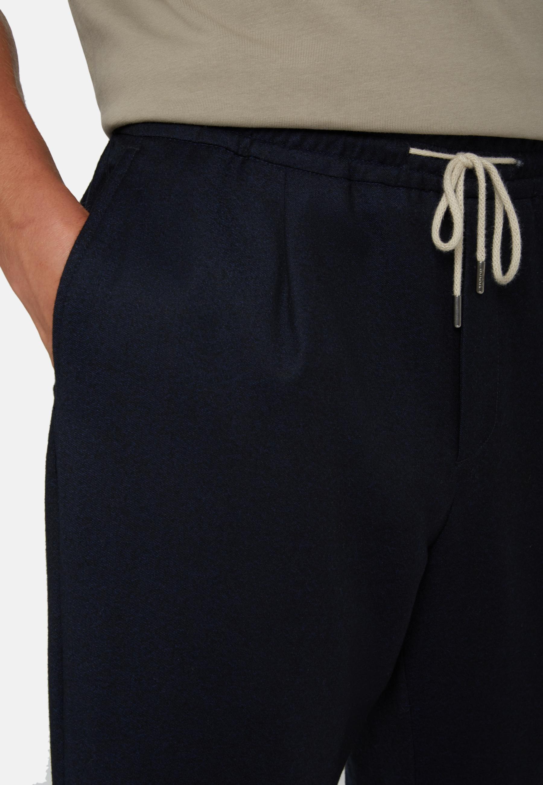 City Trousers In Flannel Blue, Navy blue, large image number 6