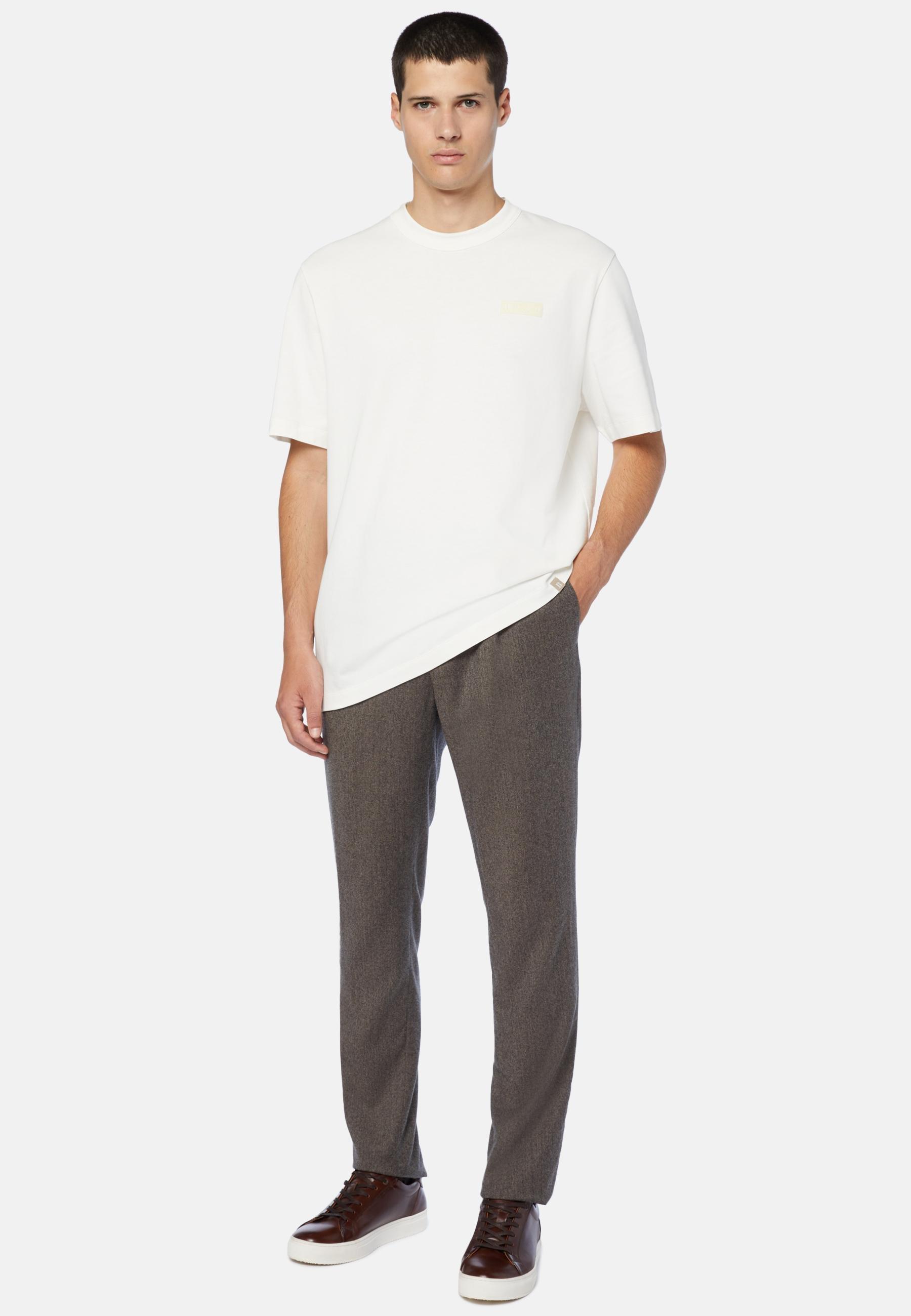 City Trousers In Flannel Brown, Taupe, large image number 1